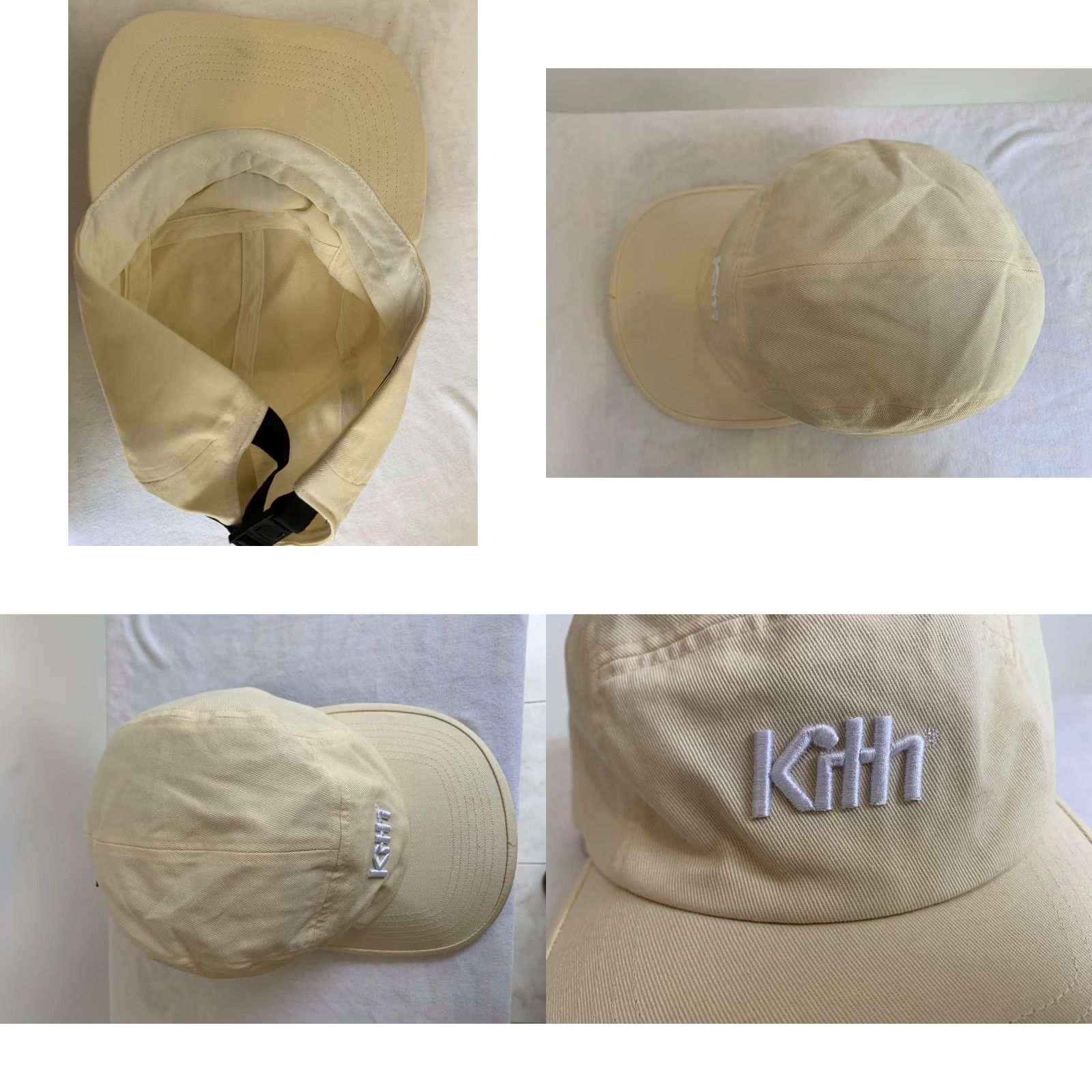 Kith Kith Hat Cream Tan Adjustable Strapback Cap 5-Panel Camper Authentic #K5 Size ONE SIZE - 8 Thumbnail