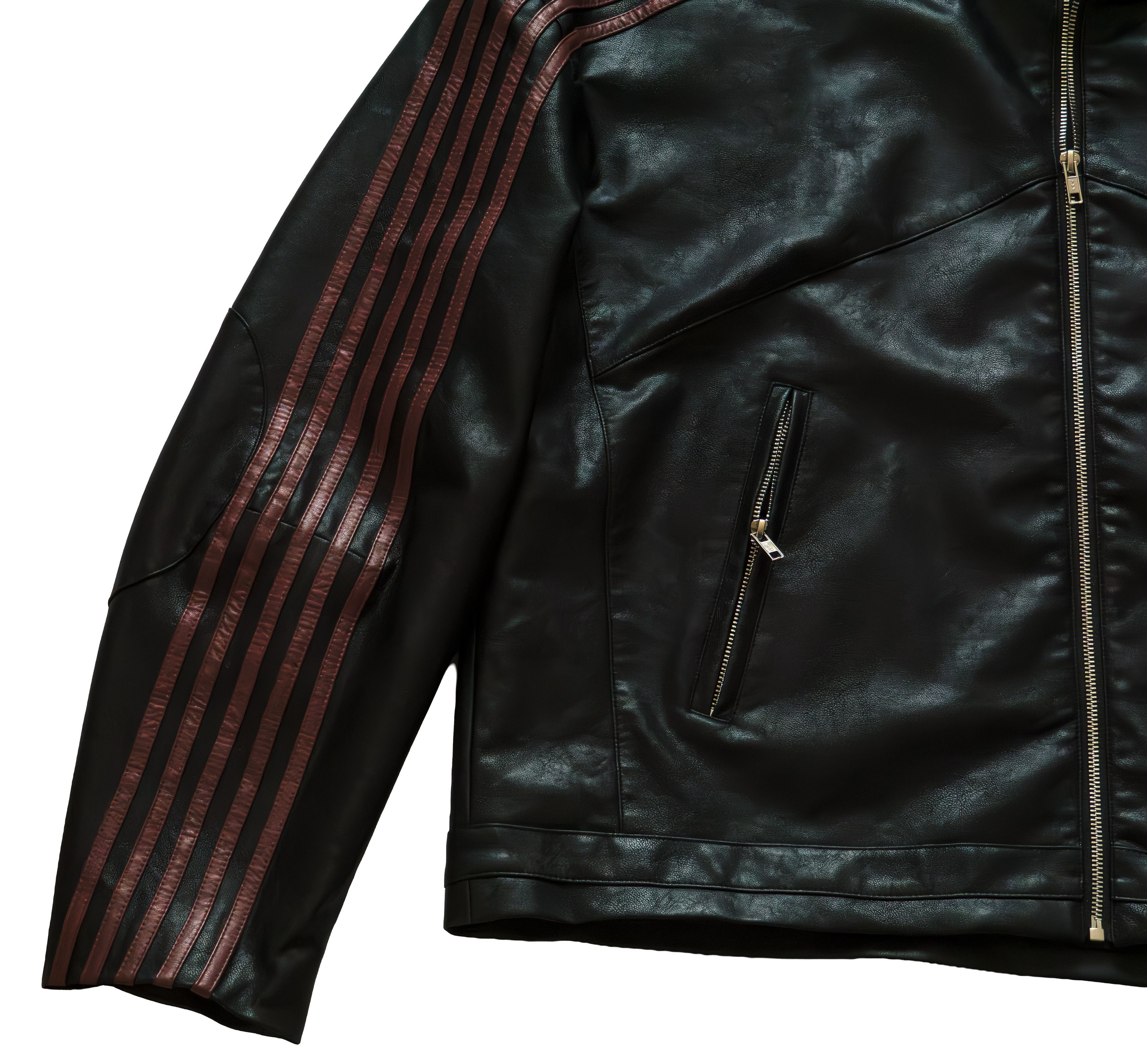 Other Vintage Leather Racing Jacket Red Stripes Size US M / EU 48-50 / 2 - 2 Thumbnail