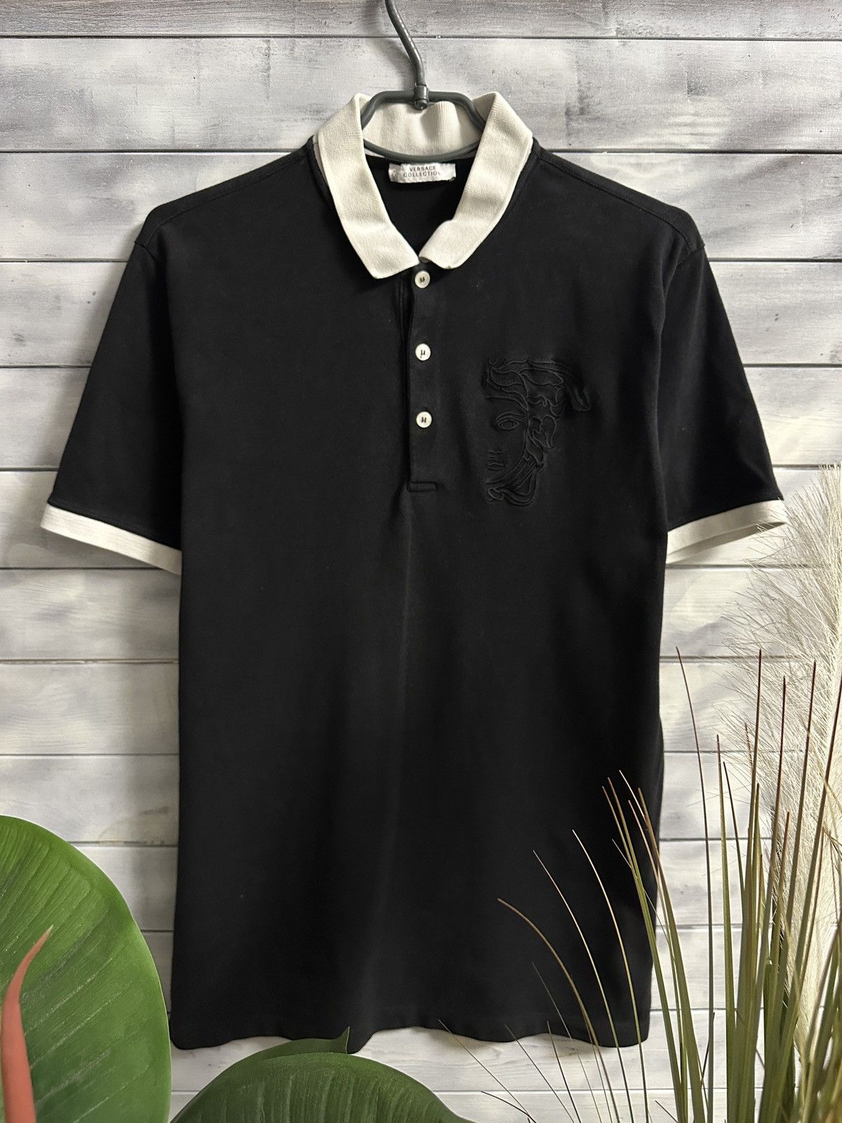 Versace Rare Luxury Polo Versace Medusa Big Logo Size L. Size US L / EU 52-54 / 3 - 1 Thumbnail