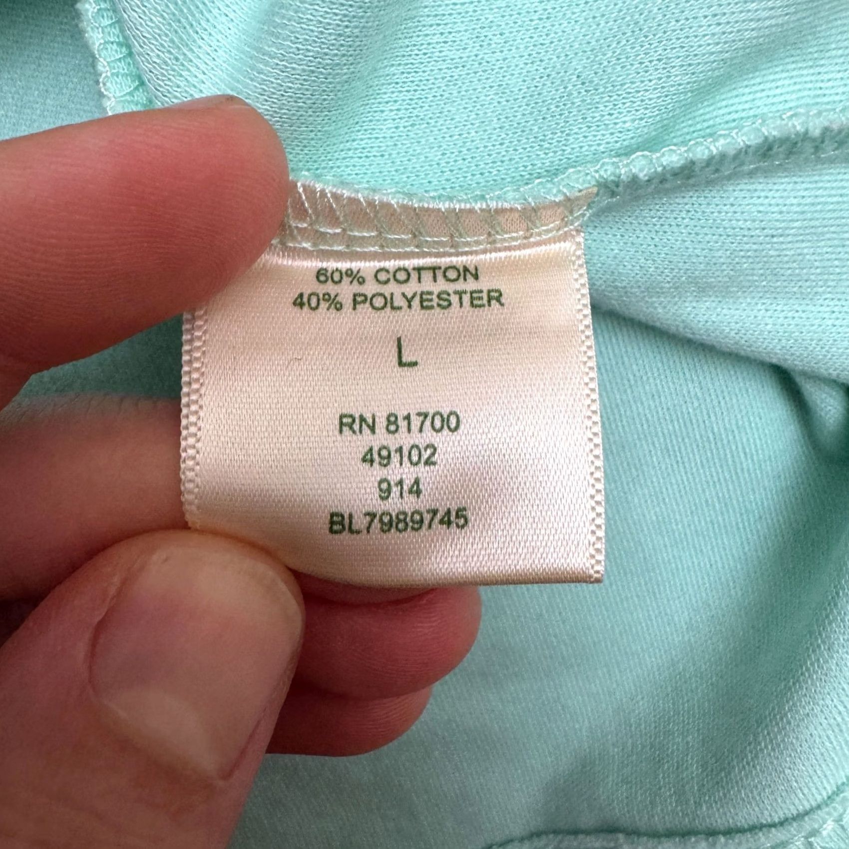 Blair Blair Tank Top Women Large Mint Crew Sleeveless Basic Cotton Blend Regular Fit Casual Lightweight Breathable Solid Size L / US 10 / IT 46 - 4 Thumbnail
