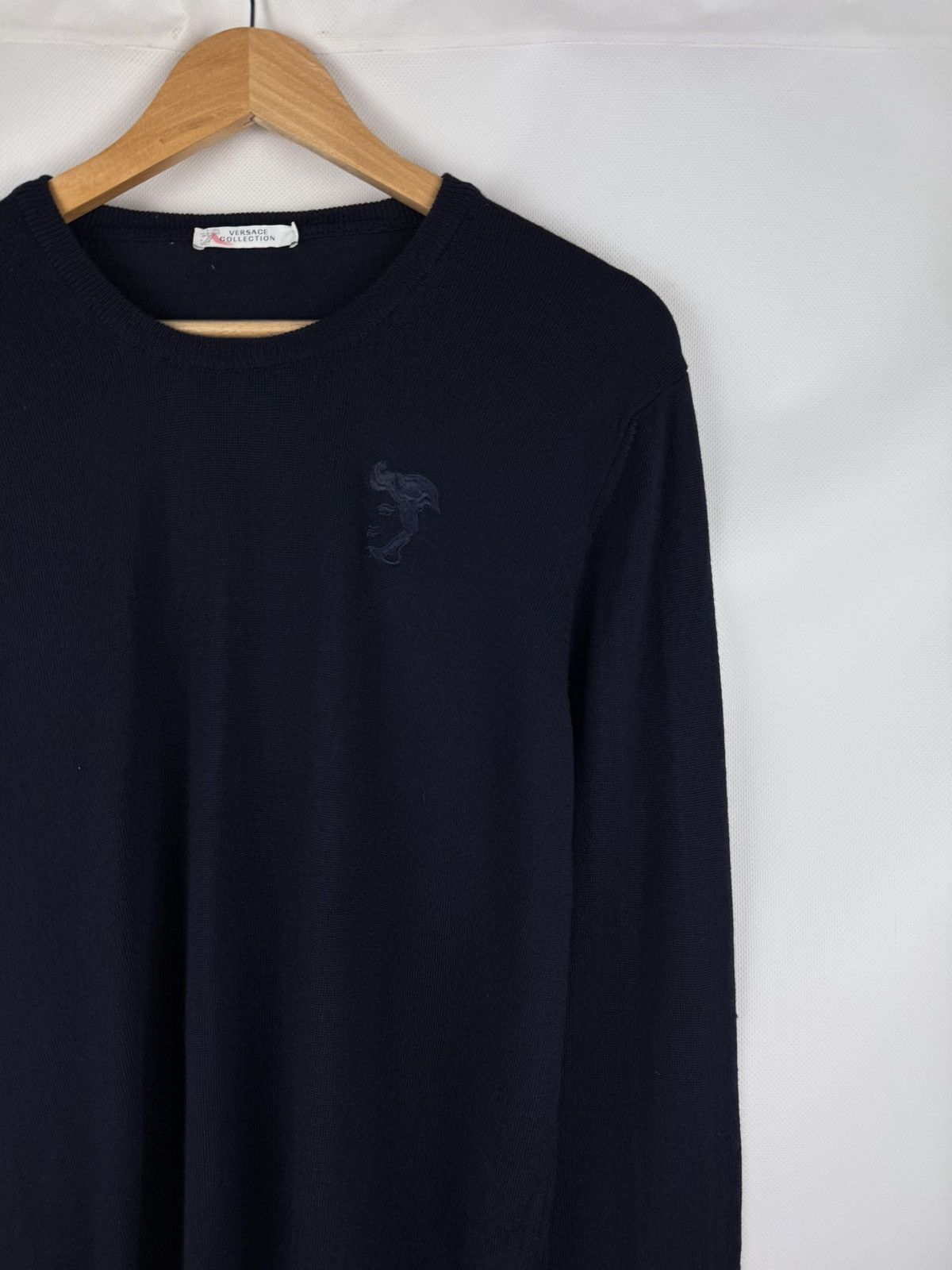 Versace Versace Collection Knitted Wool Crew Neck Sweater Pullover Size US L / EU 52-54 / 3 - 3 Thumbnail