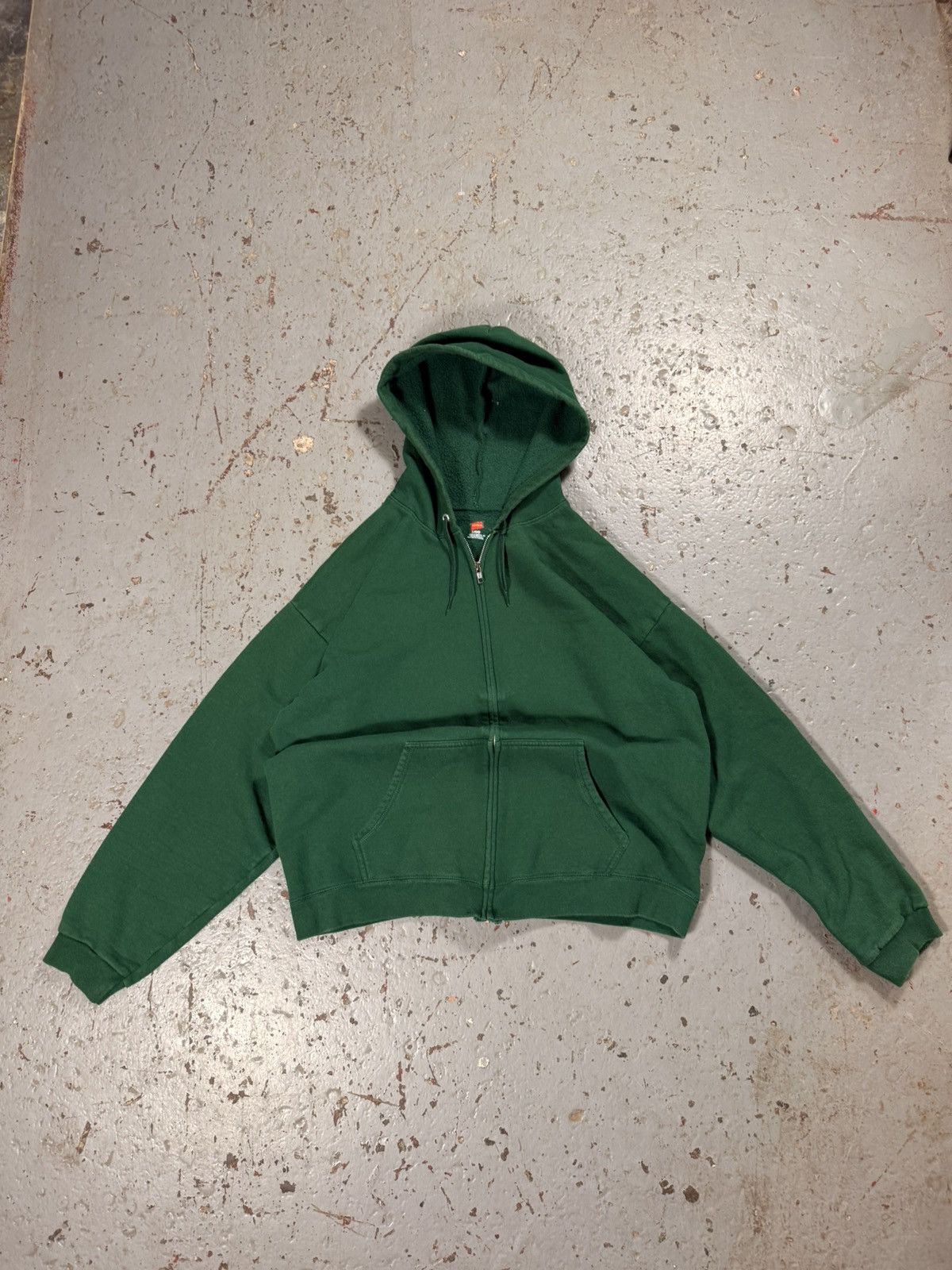 Hanes Vintage Classic Hanes Essential Blank Green Zipup Hoodie Size US L / EU 52-54 / 3 - 1 Thumbnail