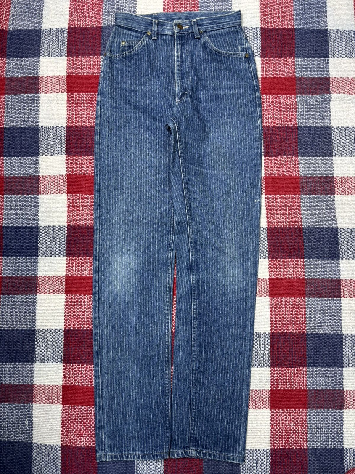 Lee Vintage 90s Lee Riders Striped Jeans W26 L44 OL7 Size US 26 / EU 42 - 2 Thumbnail