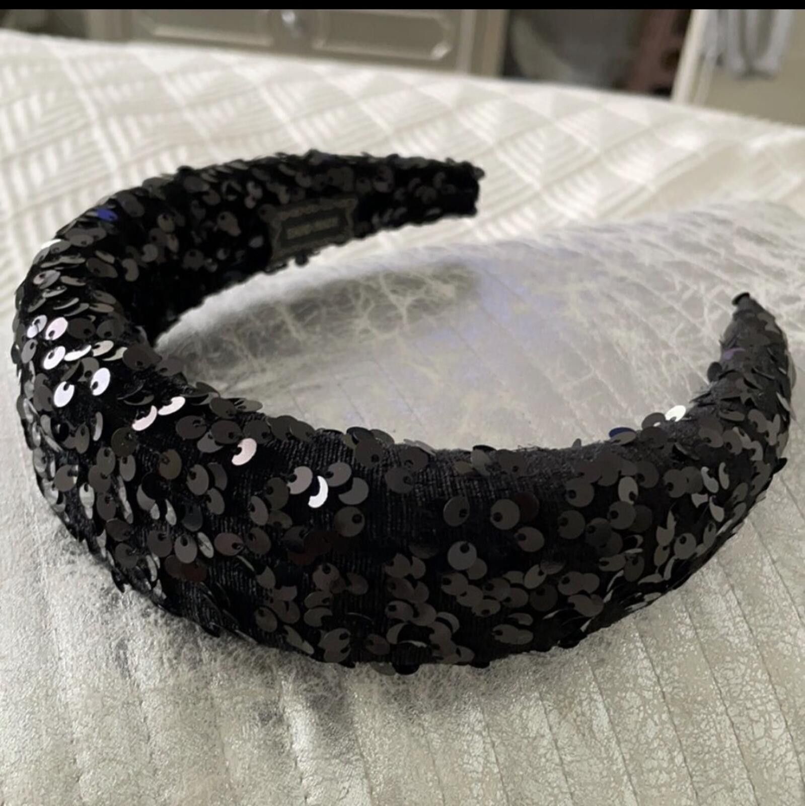 Other Boutique black sequined headband Size ONE SIZE - 1 Thumbnail