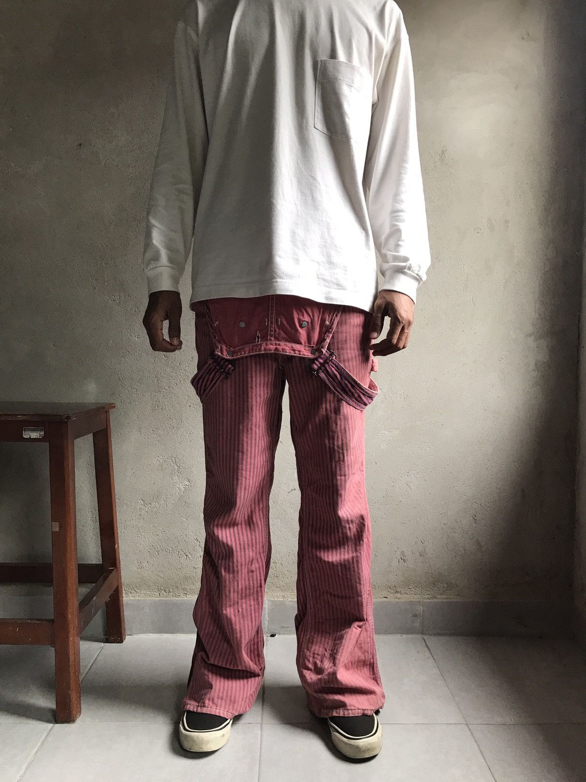 Lee × Vintage Vintage Lee pink hickory overall Size US 29 - 2 Thumbnail