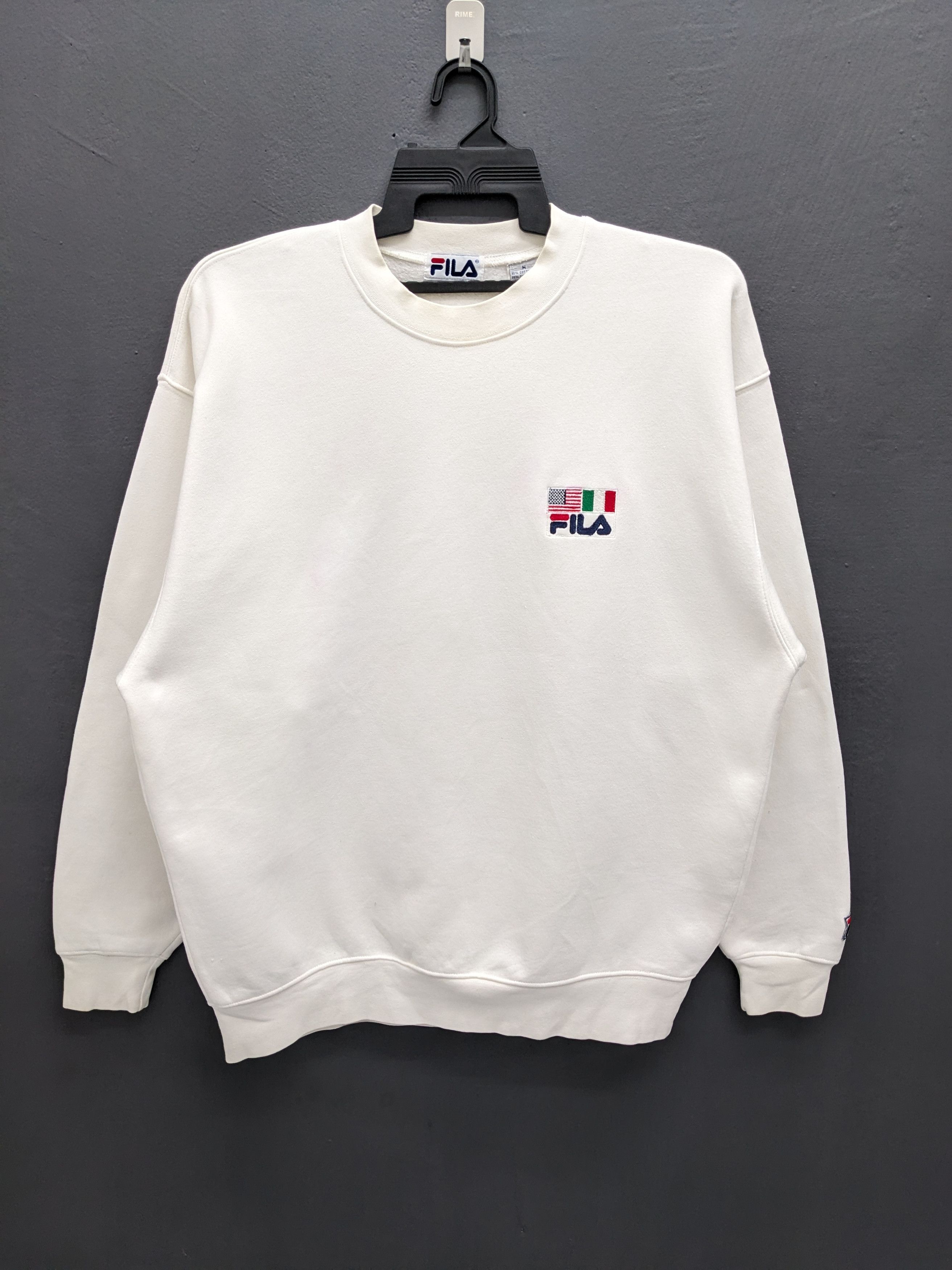 Fila Vintage 90s FILA Flag Logo Crewneck Sweatshirt Size US M / EU 48-50 / 2 - 2 Thumbnail