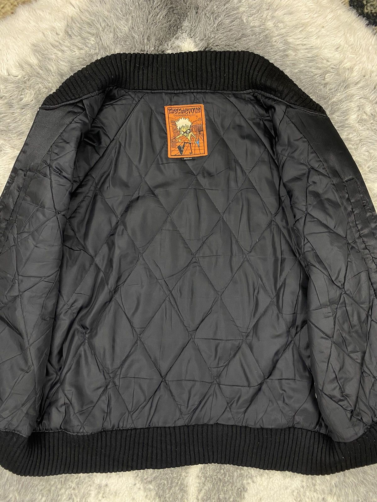 Japanese Brand × Seditionaries Mischievous Skunk Punk by Emi Nakayama Satin Quilted Bomber Size US M / EU 48-50 / 2 - 6 Thumbnail