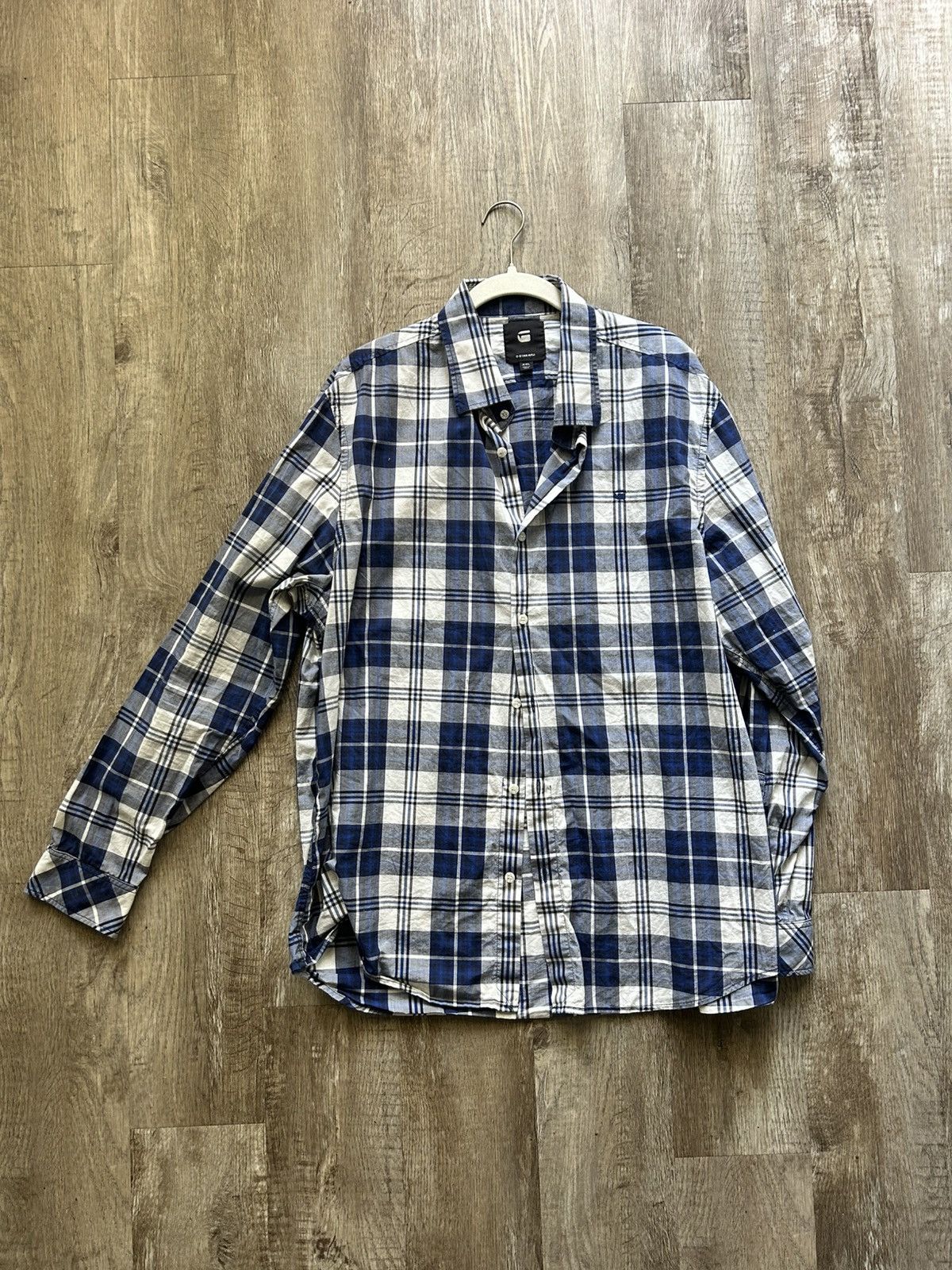 G-Star G-Star RAW blue and white cotton shirt Size US XXL / EU 58 / 5 - 1 Thumbnail