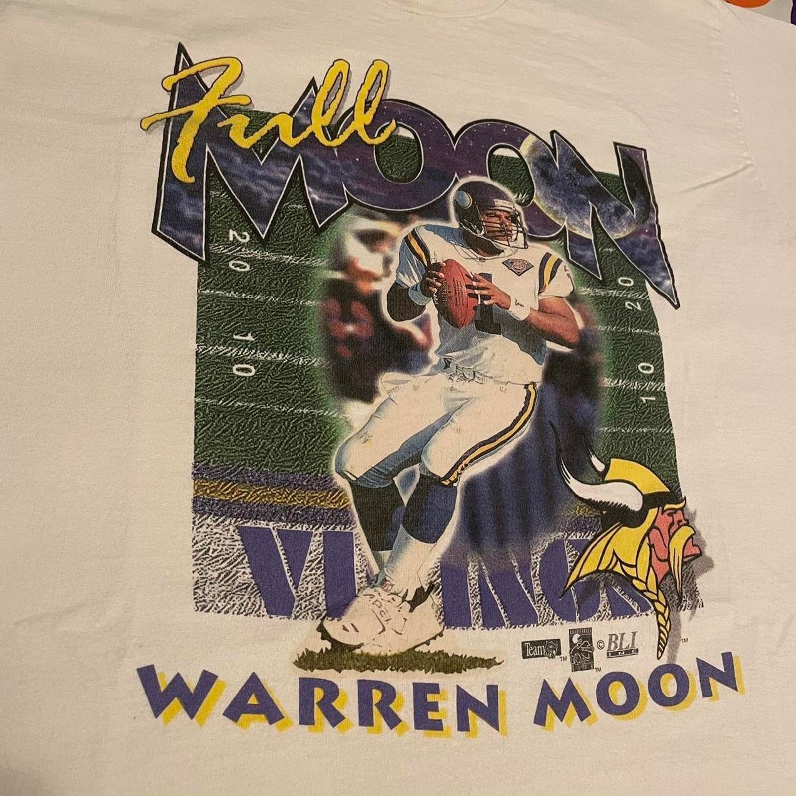 NFL × Vintage Vintage 90s NFL Warren Moon Minnesota Vikings Super Bowl Tee Size US XL / EU 56 / 4 - 3 Thumbnail