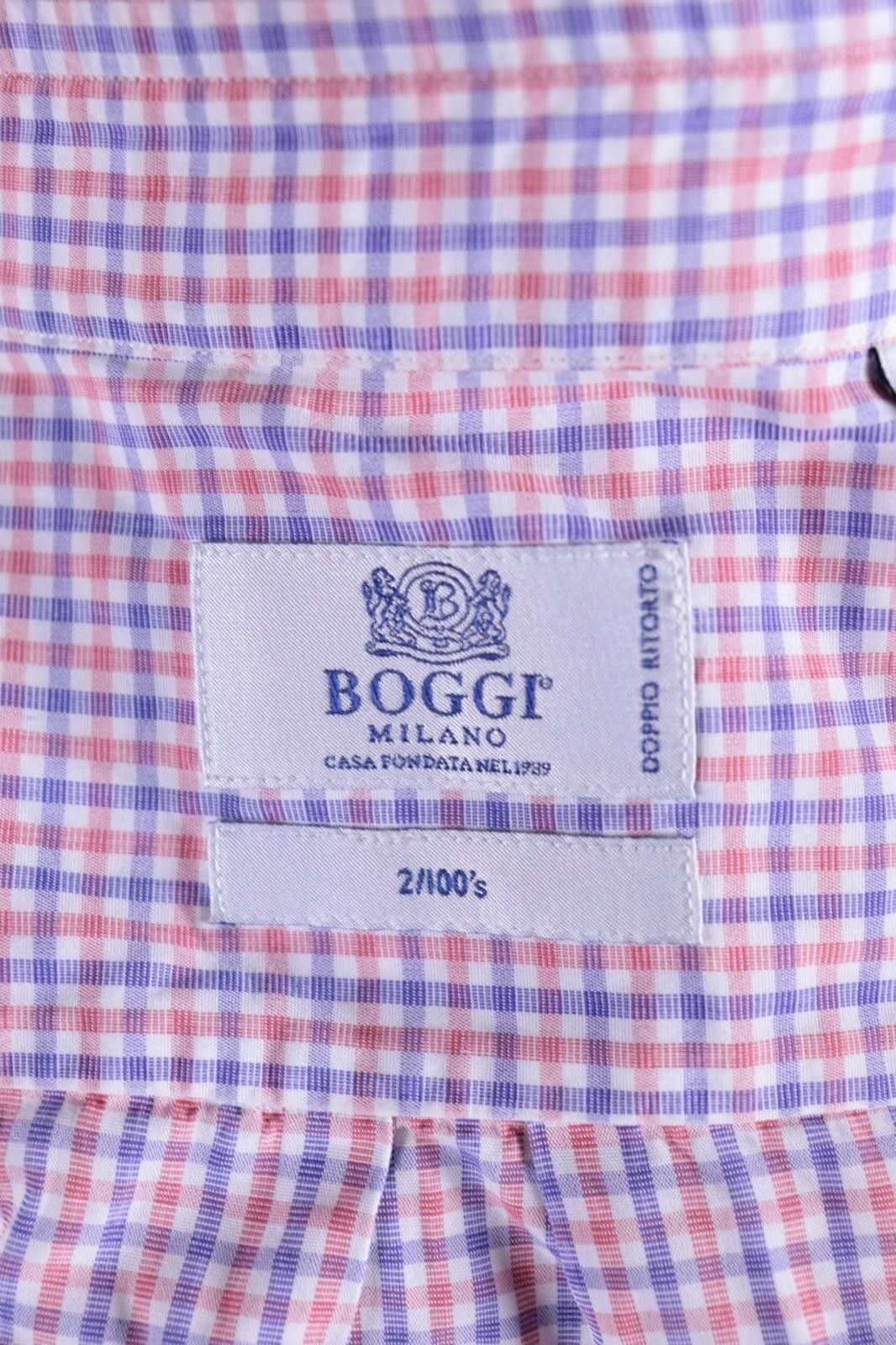 Designer Boggi Milano 2/100' Doppio Ritorto Down Shirt Size 41 / 16 Size US M / EU 48-50 / 2 - 11 Thumbnail
