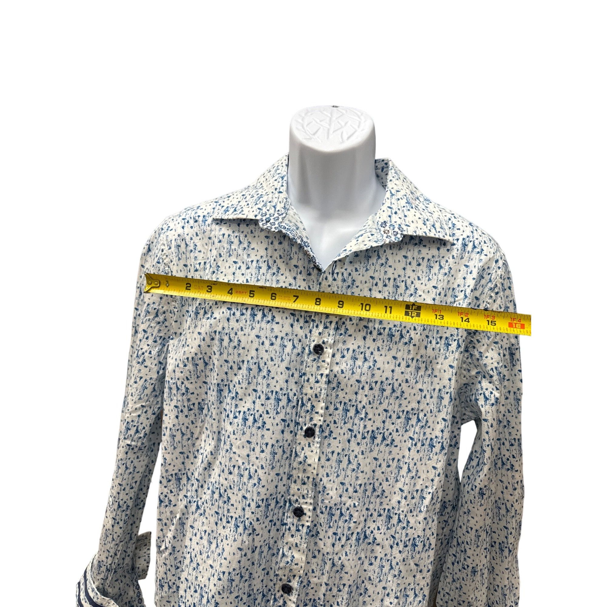 Robert Graham Robert Graham Men's Light Blue Geometric Long Sleeve XL butt Size US XL / EU 56 / 4 - 7 Thumbnail