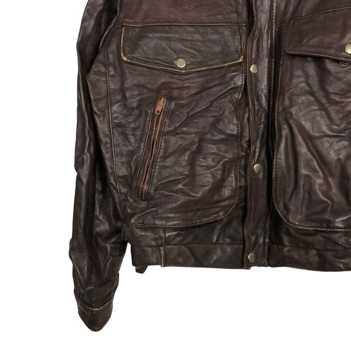 Vintage 🔥VINTAGE BIKER LEATHER JACKET CAMPRI BLANKET ISSEY MIYAKE Size US M / EU 48-50 / 2 - 6 Thumbnail