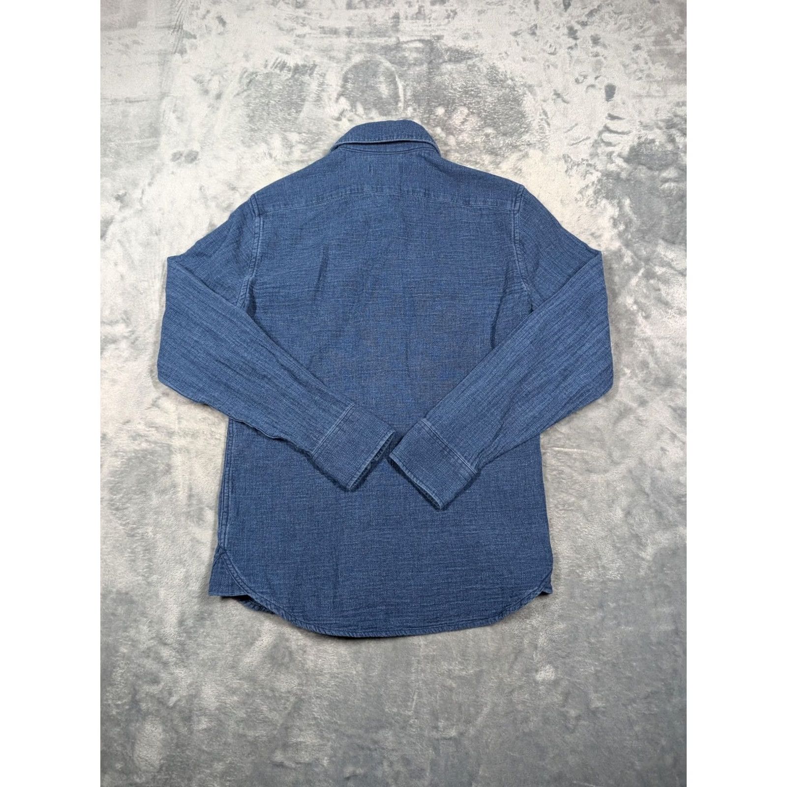 Taylor Stitch Taylor Stitch Shirt Mens 38 Blue Long Sleeve Button-Up Front Workwear Casual Slub Size US M / EU 48-50 / 2 - 7 Thumbnail