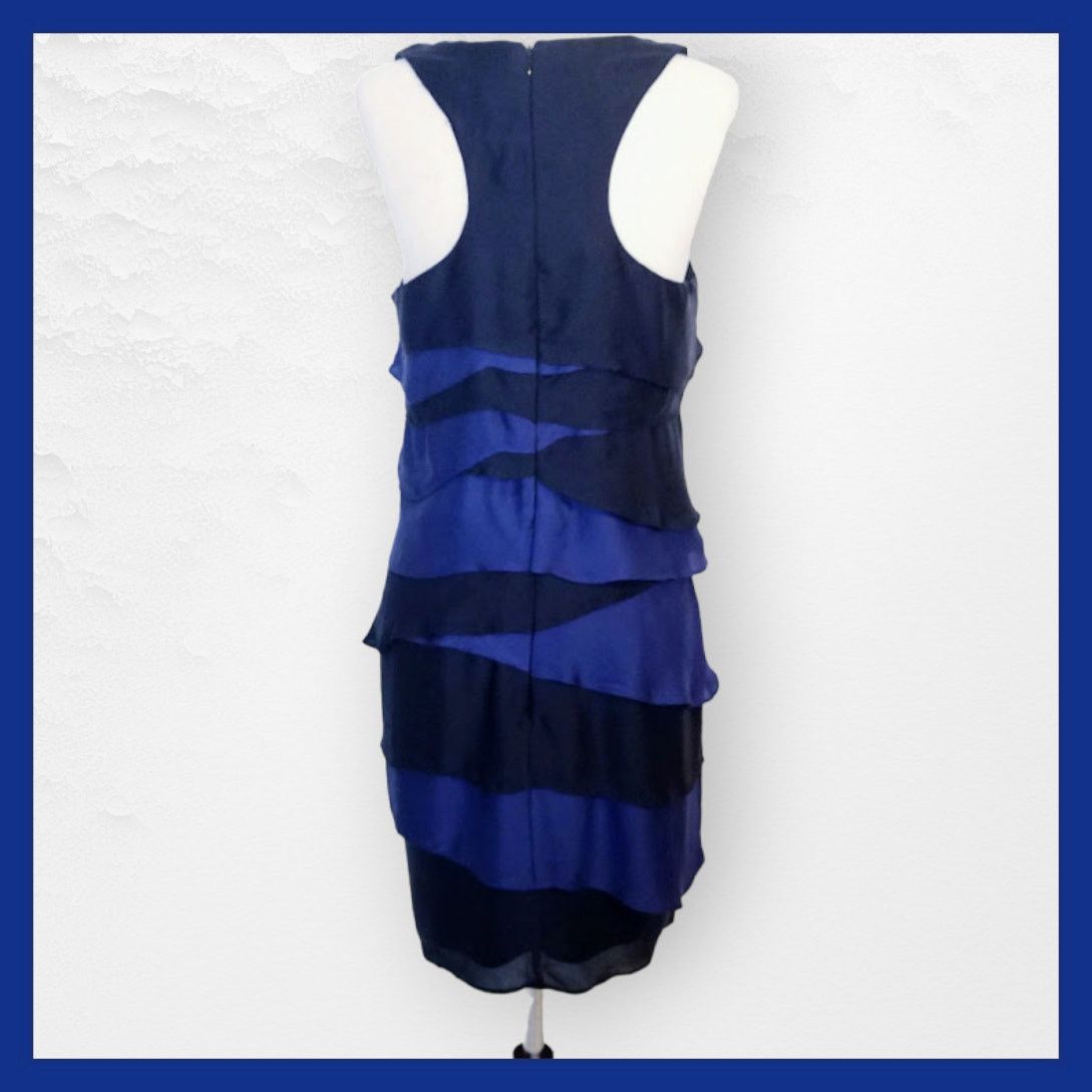 Other Shoshanna Silk mini cocktail dress sz 4 blue black Size S / US 4 / IT 40 - 3 Thumbnail