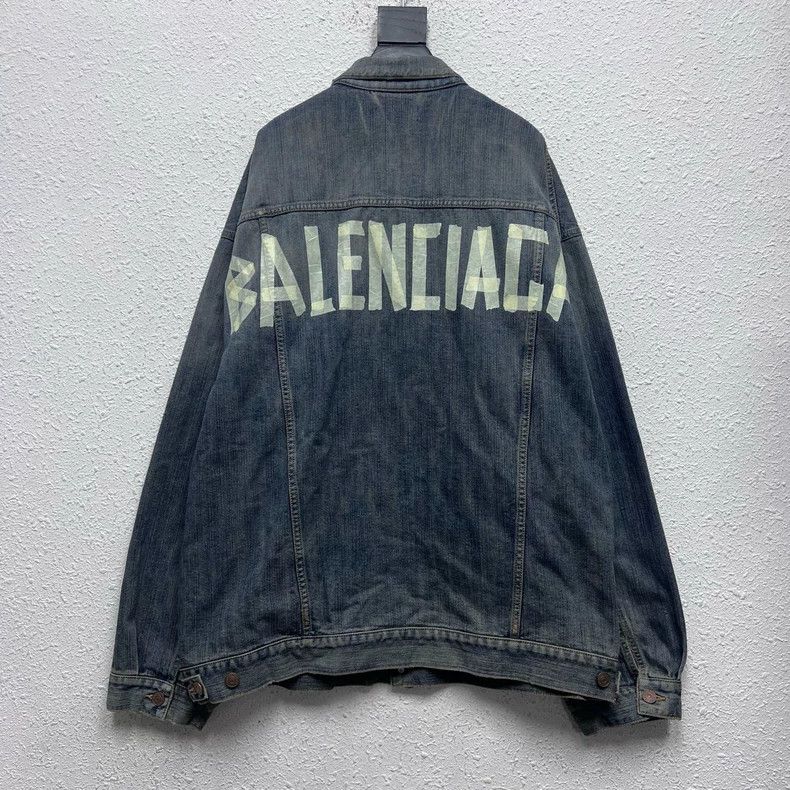 Balenciaga Balenciaga Masked paper bandage blue denim jacket Size US XS / EU 42 / 0 - 2 Thumbnail