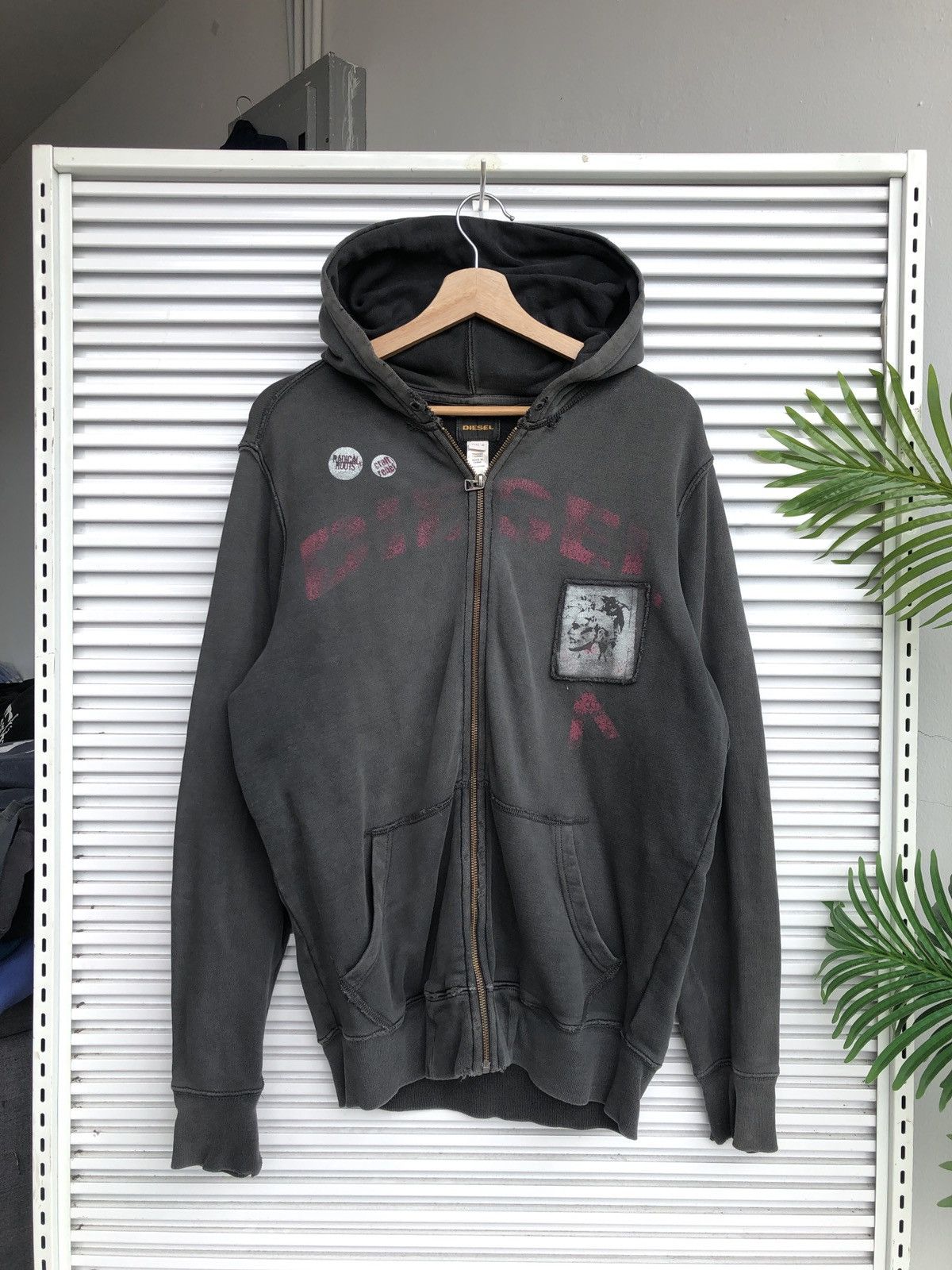 Diesel Vintage Diesel Patch Work Distressed Hoodies/ Travis Scott Size US M / EU 48-50 / 2 - 1 Thumbnail