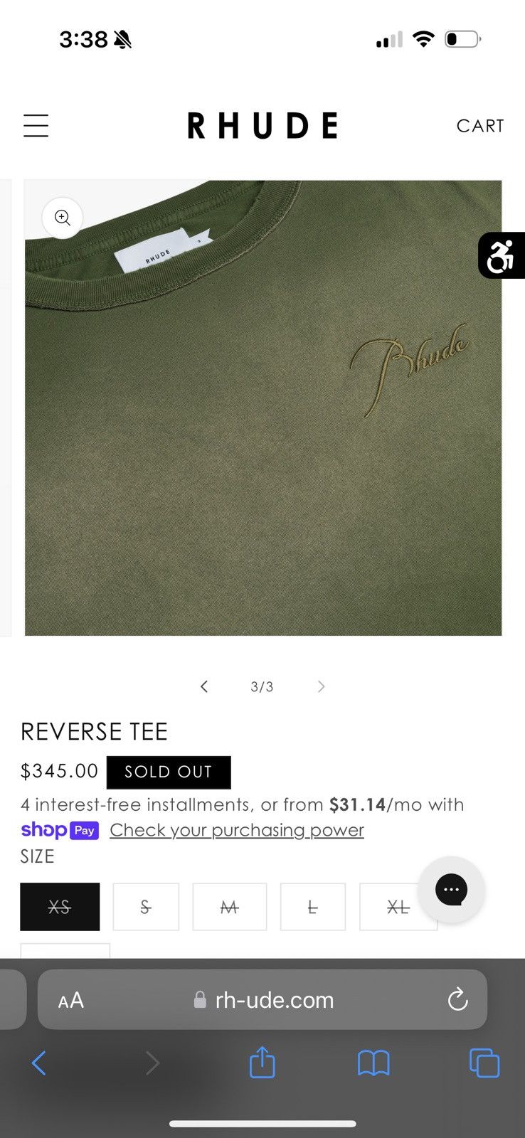 Rhude Reverse Tee Size US M / EU 48-50 / 2 - 6 Thumbnail