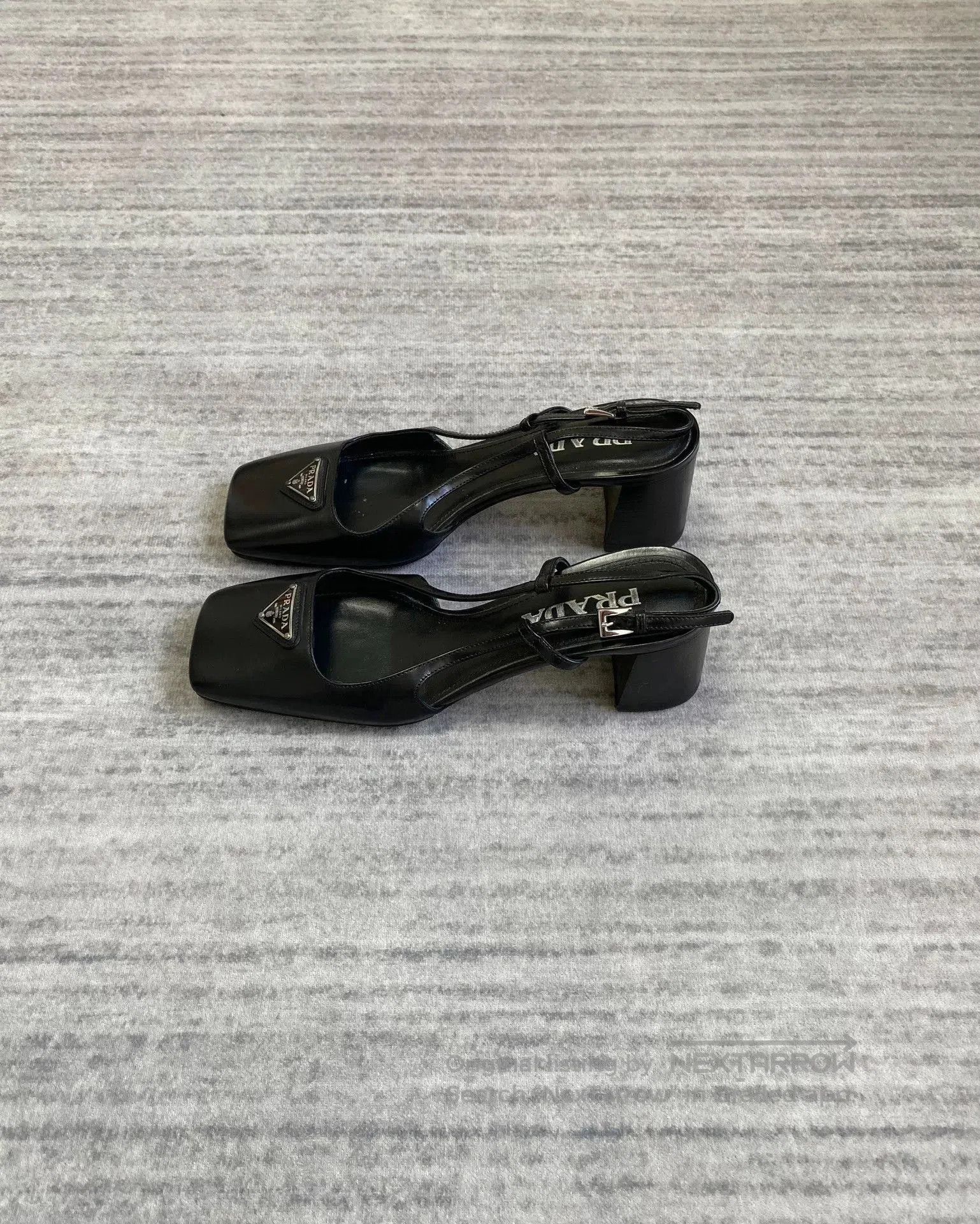 Prada prada black square toe kitten heels. Size US 6 / IT 36 - 3 Thumbnail