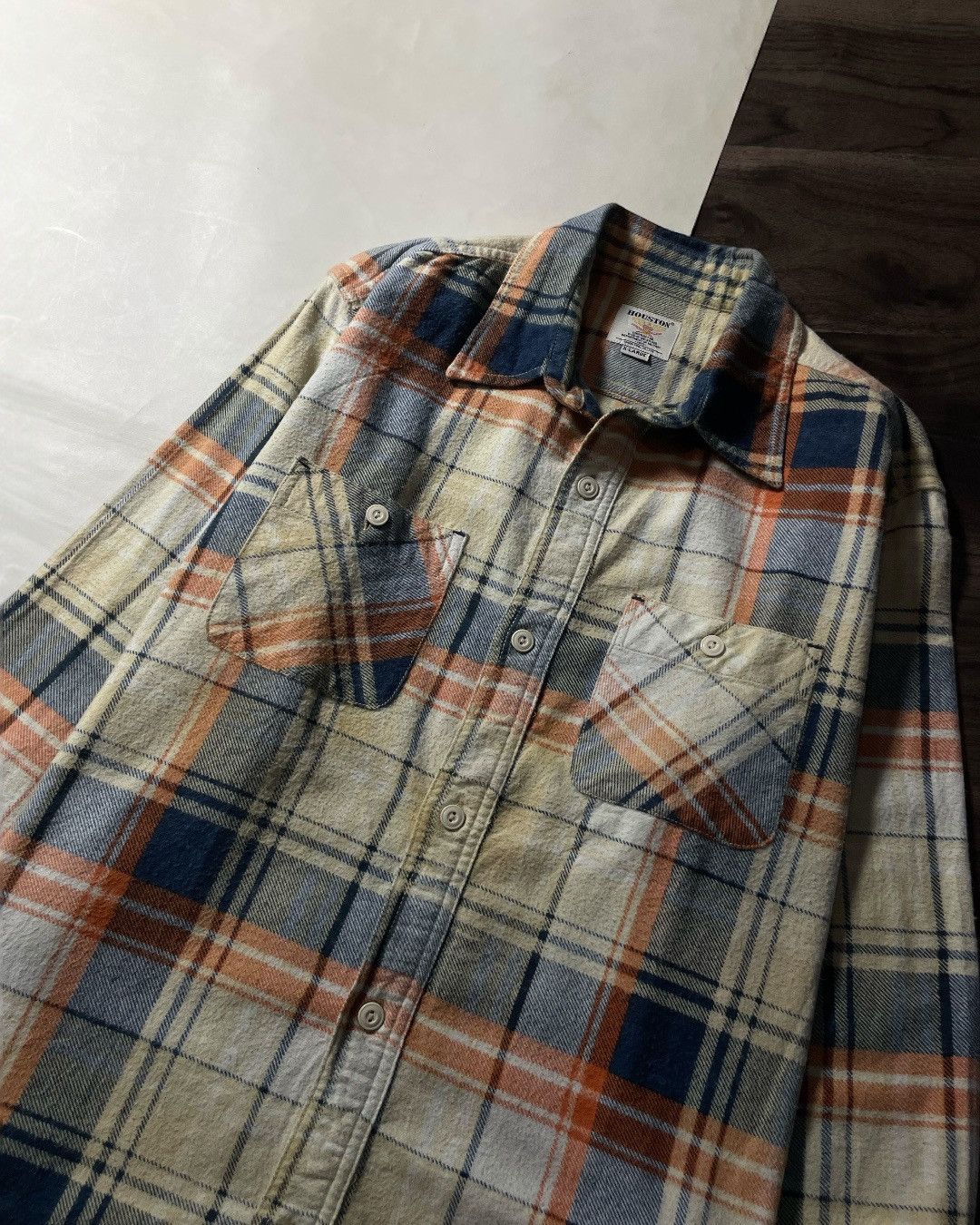 Japanese Brand FLANNEL SHIRT DOUBLE POCKET HOUSTON JAPAN SIZE XL fit L Size US L / EU 52-54 / 3 - 3 Thumbnail