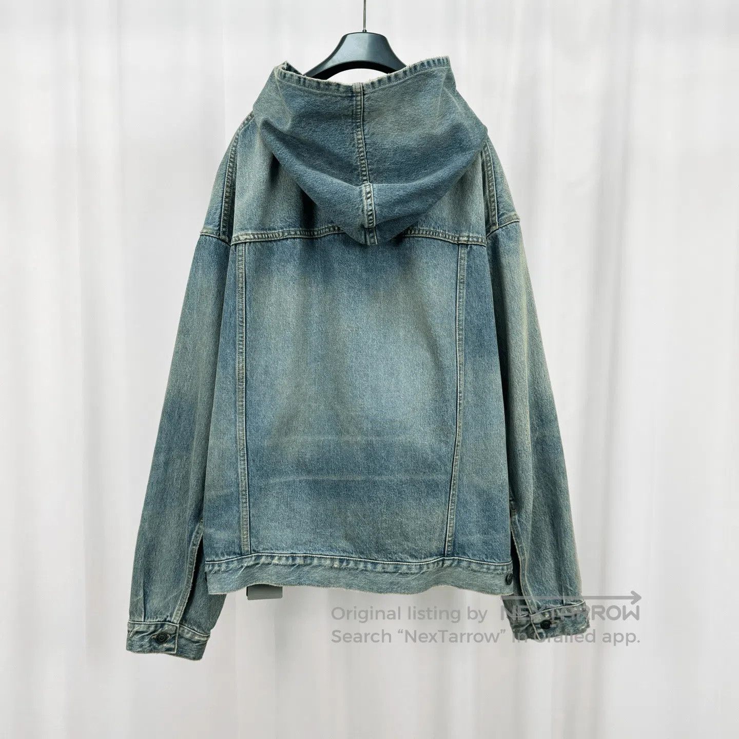 Balenciaga Balenciaga Denim Snowstorm Show Hoodie. Size US L / EU 52-54 / 3 - 2 Thumbnail