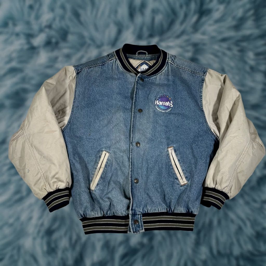 Denime VINTAGE GEAR FOR SPORTS Denim Quilted Bomber Jacket Men’s M Blue Size US M / EU 48-50 / 2 - 1 Thumbnail