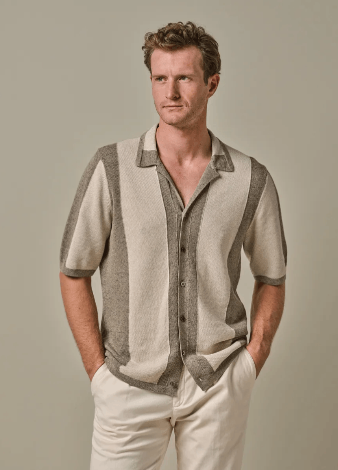 Other BNWT SS25 PROFUOMO CAMP STRIPE COTTON POLO L Size US L / EU 52-54 / 3 - 1 Thumbnail