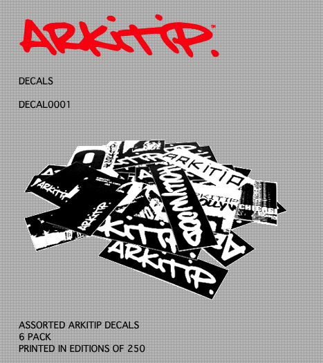 Arkitip Magazine Limited edition Arkitip "DECAL0001" set. Size ONE SIZE - 1 Thumbnail