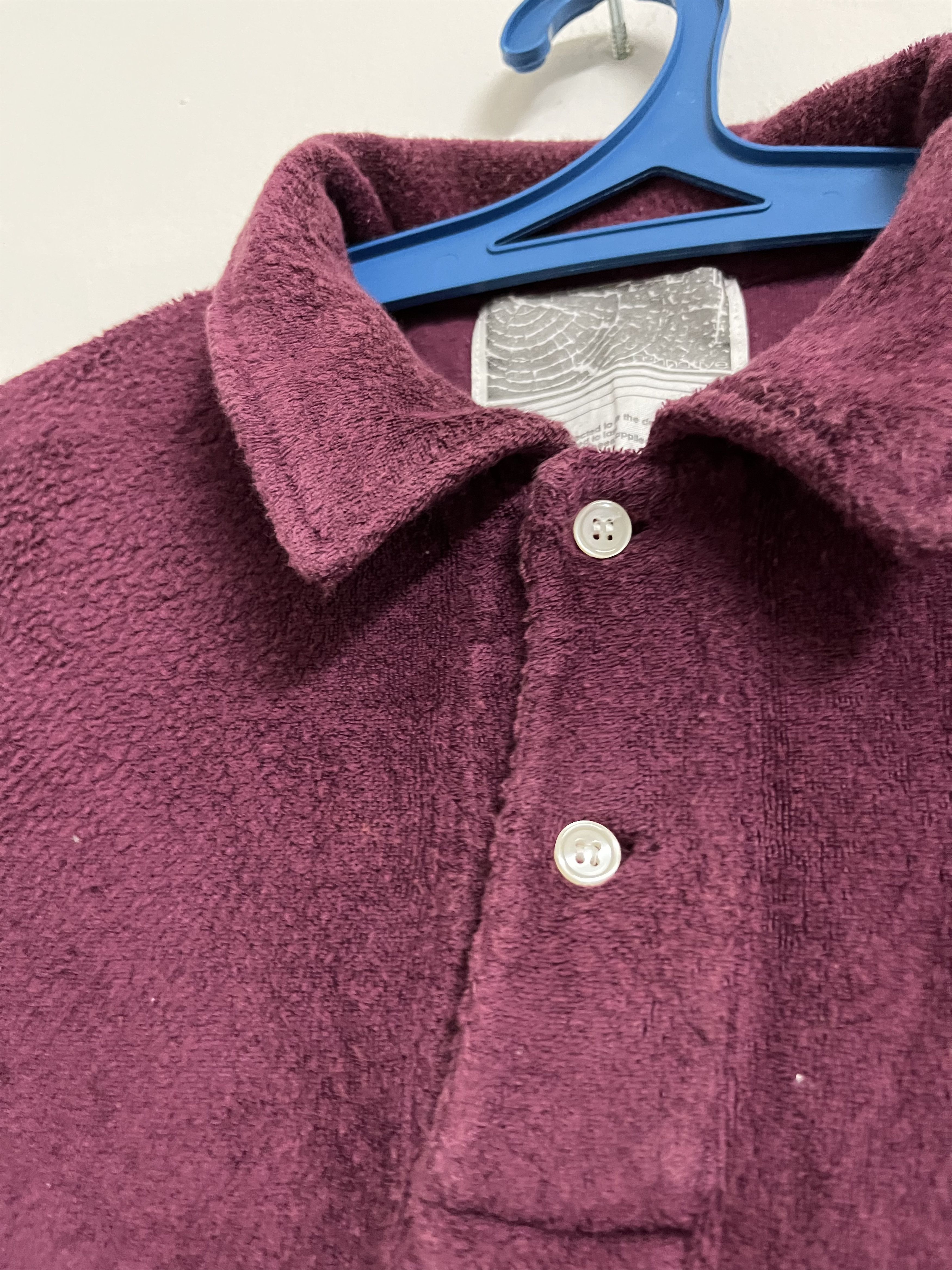 Nonnative 🔥 RARE DESIGN MAROON NONNATIVE VELVET POLO SHIRTS Size US L / EU 52-54 / 3 - 6 Thumbnail