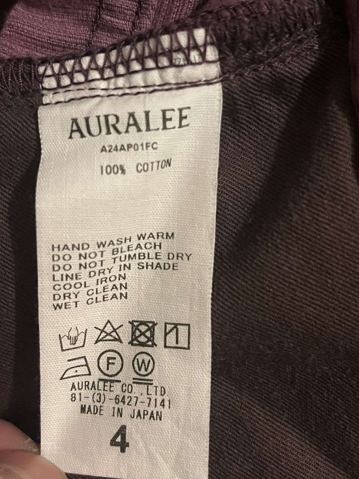 Auralee Auralee FINX CORDUROY PANTS Purple size 4 Size US 32 / EU 48 - 7 Thumbnail