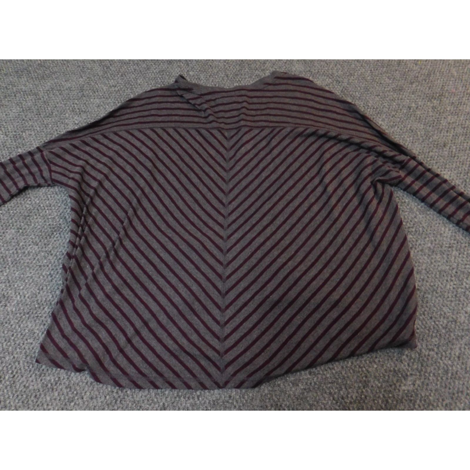 Old Navy Old Navy Womens Sweater Pullover Striped Crew Neck Raglan Sleeve Gray 100% Cotton M Regular Stretch Logo Size M / US 6-8 / IT 42-44 - 5 Thumbnail