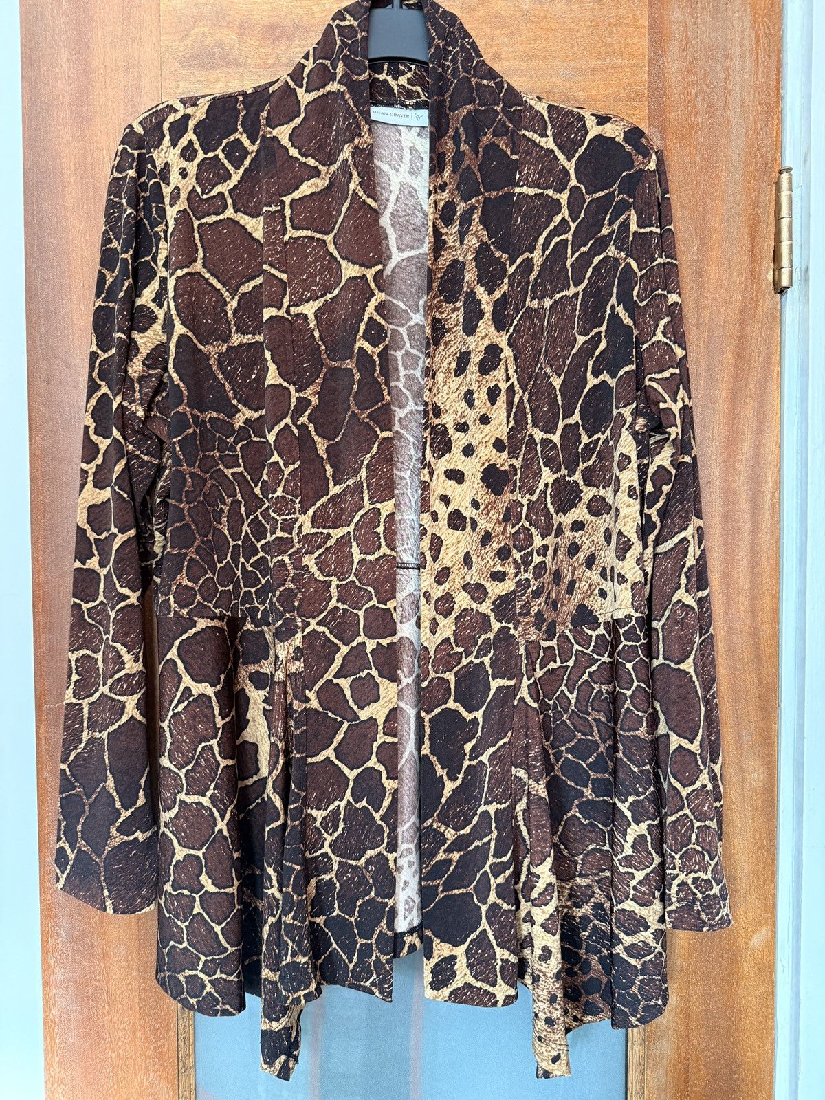 Other Susan Graver Women Open Front Animal Print Cardigan Medium Size M / US 6-8 / IT 42-44 - 1 Thumbnail