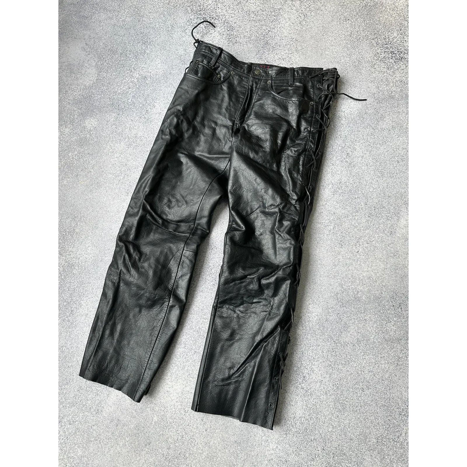 Vintage VTG Genuine Leather Nashville Leather Company Rock Pants Size US 32 / EU 48 - 8 Thumbnail