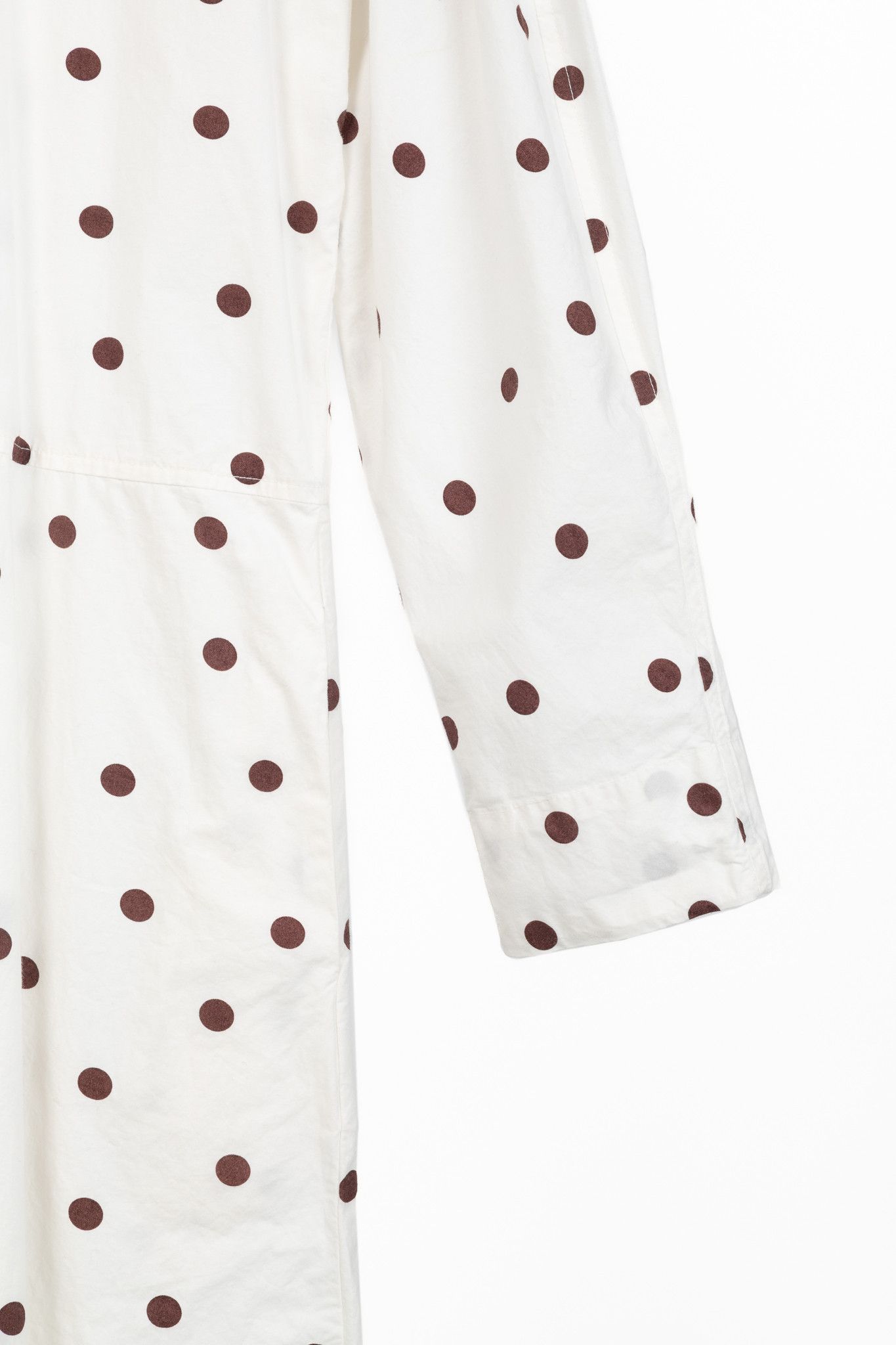 Ganni Ganni SS/20 White Polka-Dot Cotton-Poplin Midi Dress Size L / US 10 / IT 46 - 6 Thumbnail