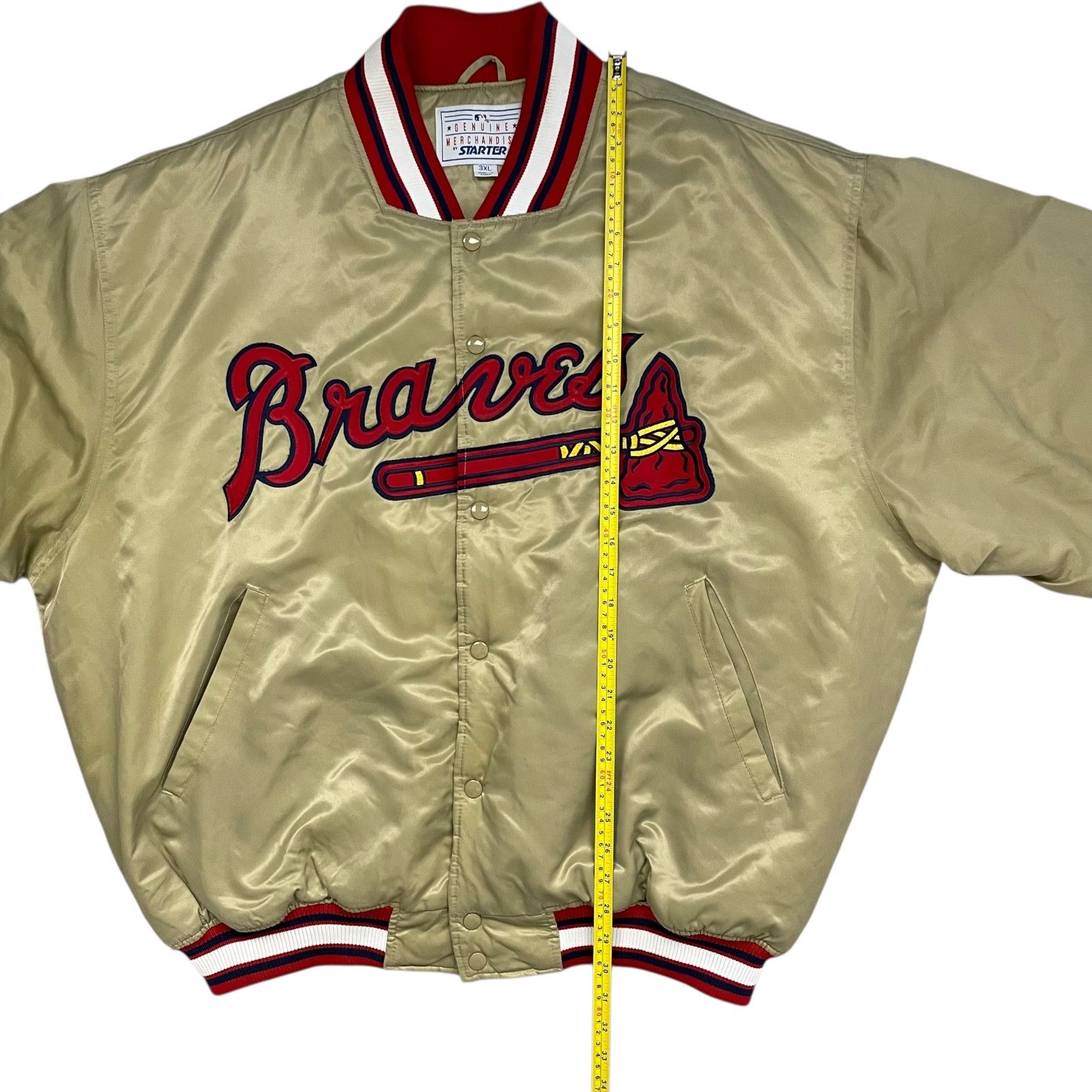 MLB RARE VTG 90s ATLANTA BRAVES STARTER SATIN BOMBER JACKET 3XL Size US XXL / EU 58 / 5 - 10 Thumbnail