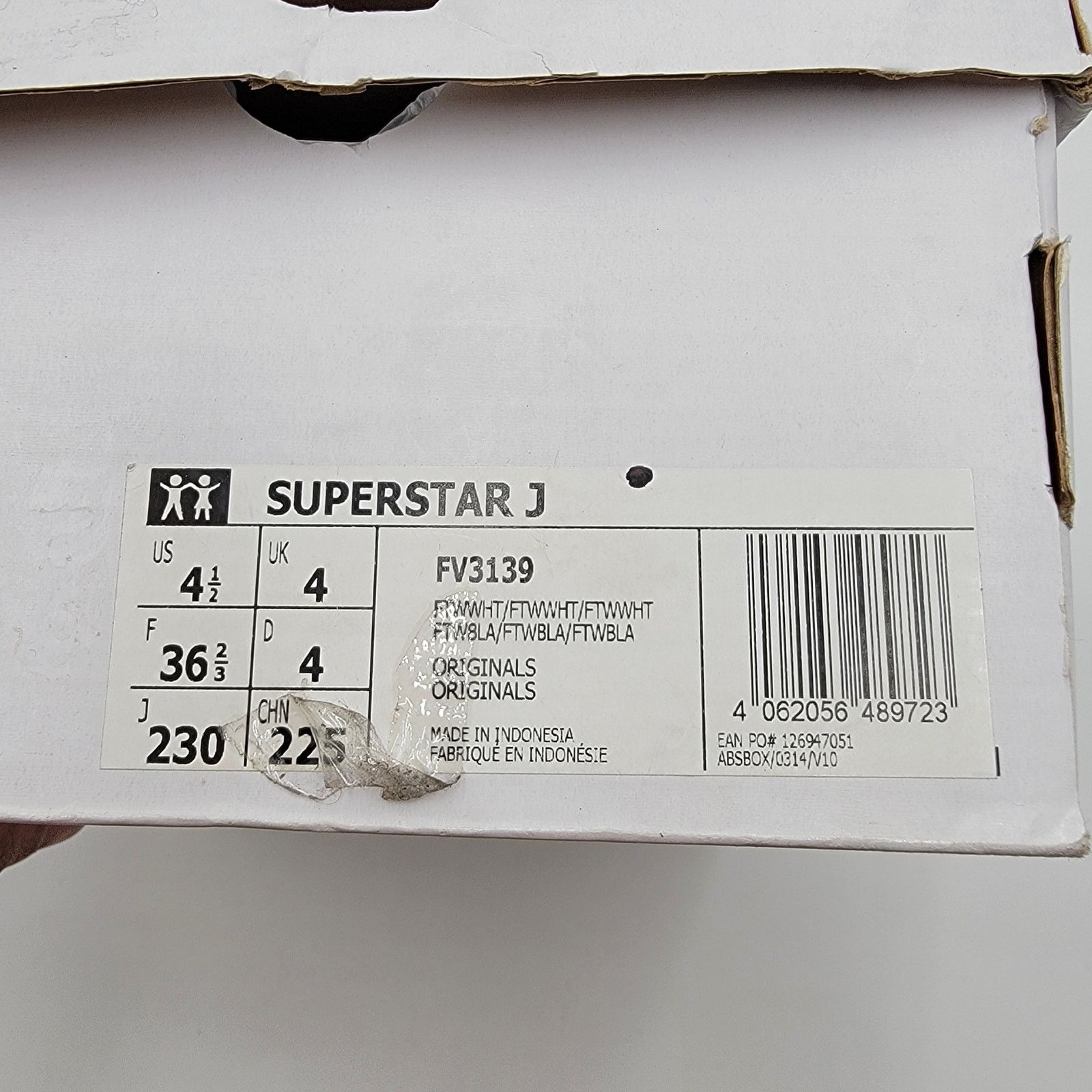 Adidas Adidas Originals Superstar J 'White Iridescent Sz 4.5 FV3139 Size US 4.5 / IT 34.5 - 10 Thumbnail