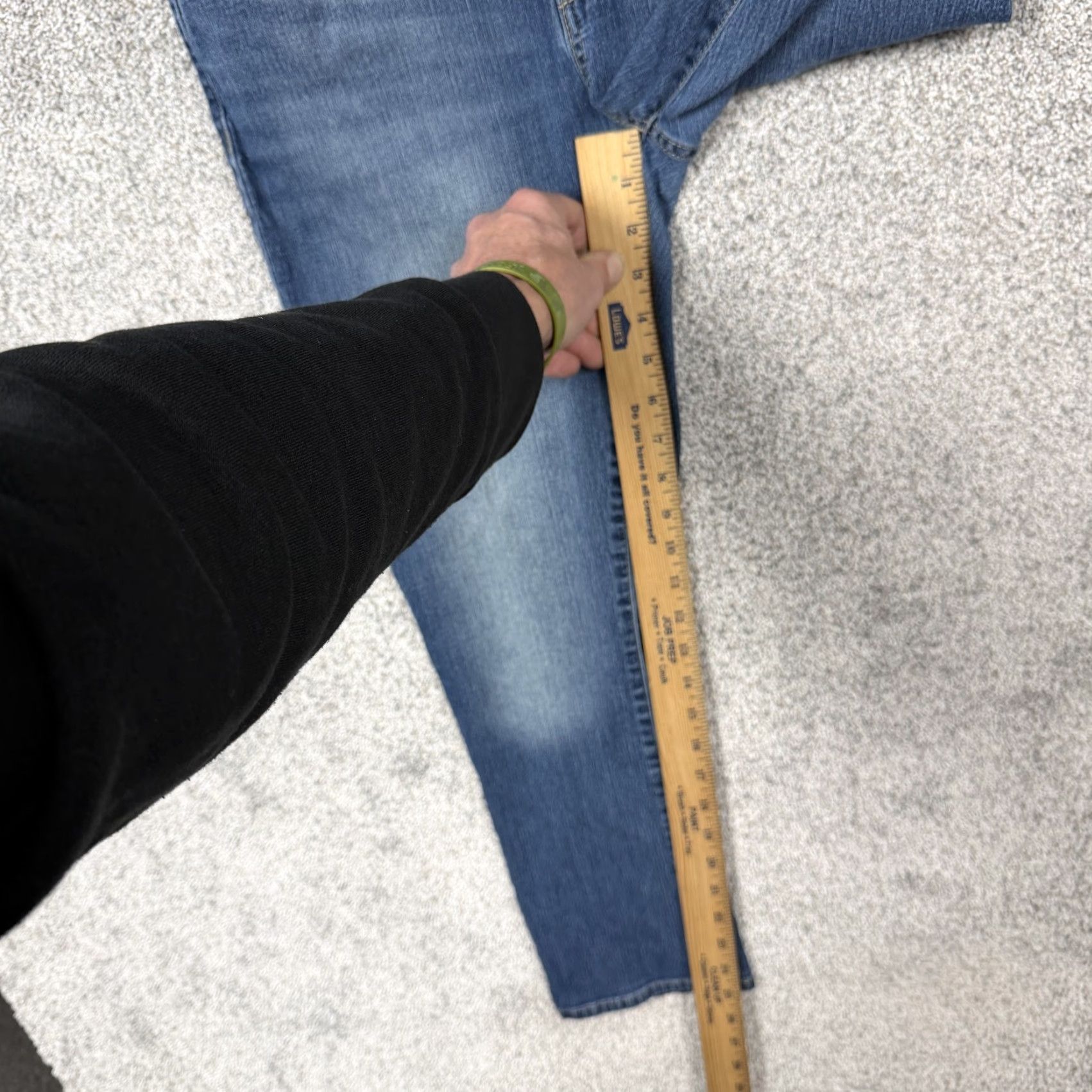 Vintage Levis Modern Slim Jeans Womens 12S 31x25 Blue Stretch Straight Denim Indie Size 34" / US 12 / IT 48 - 4 Thumbnail