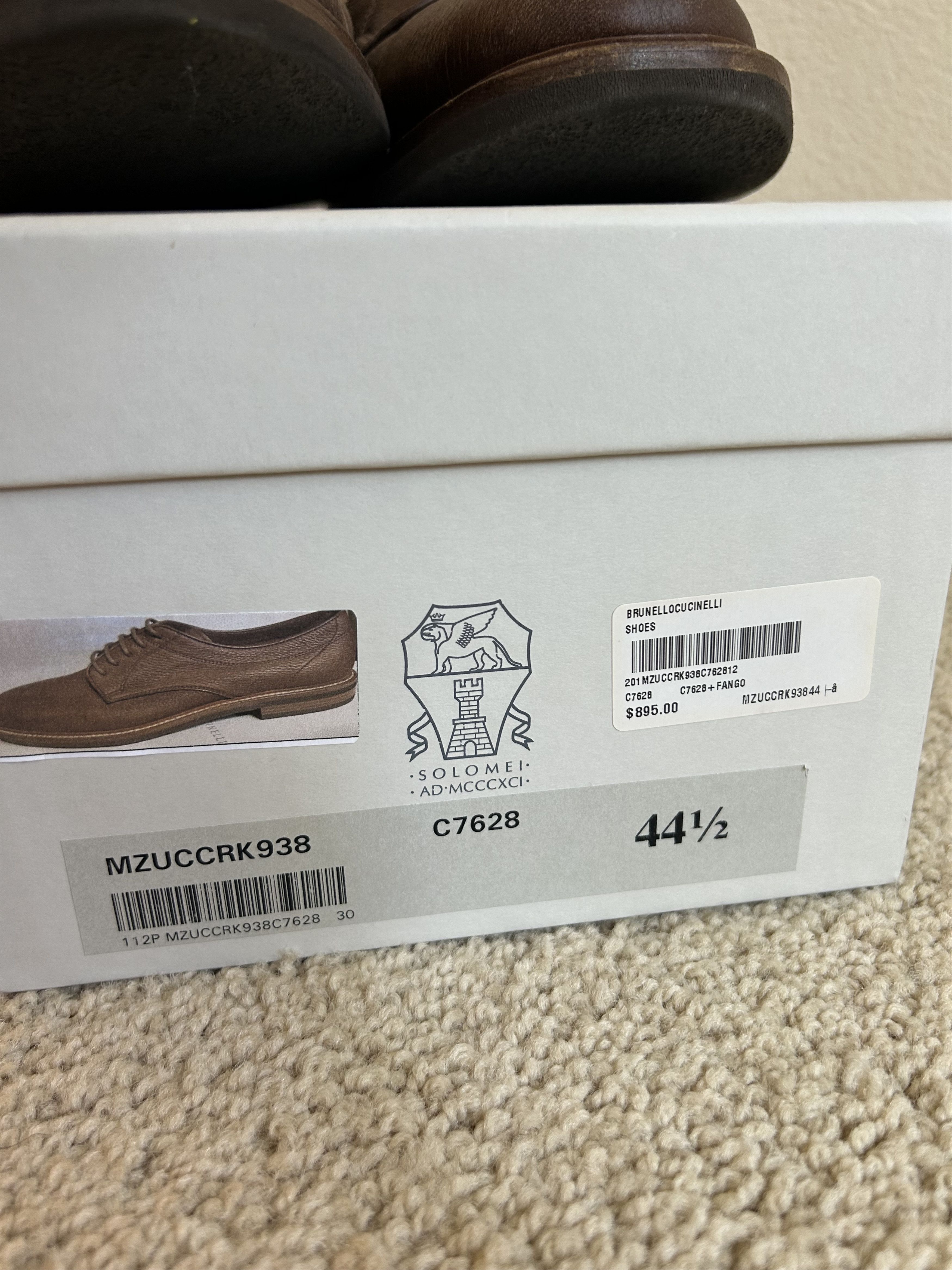 Brunello Cucinelli Brunello Cucinelli Brown Lace Up Derby Shoes Size US 11.5 / EU 44-45 - 6 Thumbnail