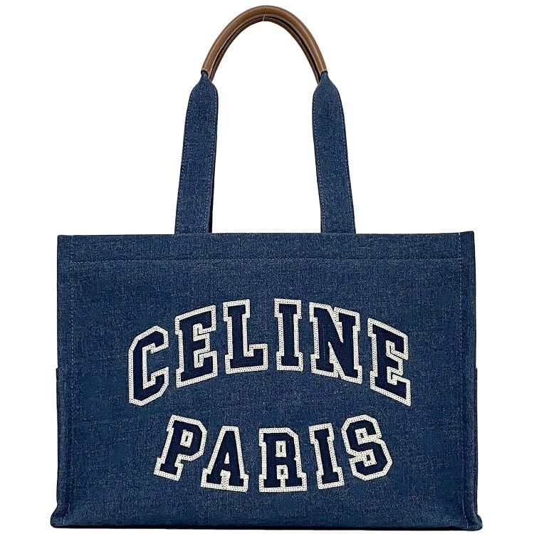 Celine CELINE Tote Bag Blue Denim Size ONE SIZE - 1 Thumbnail