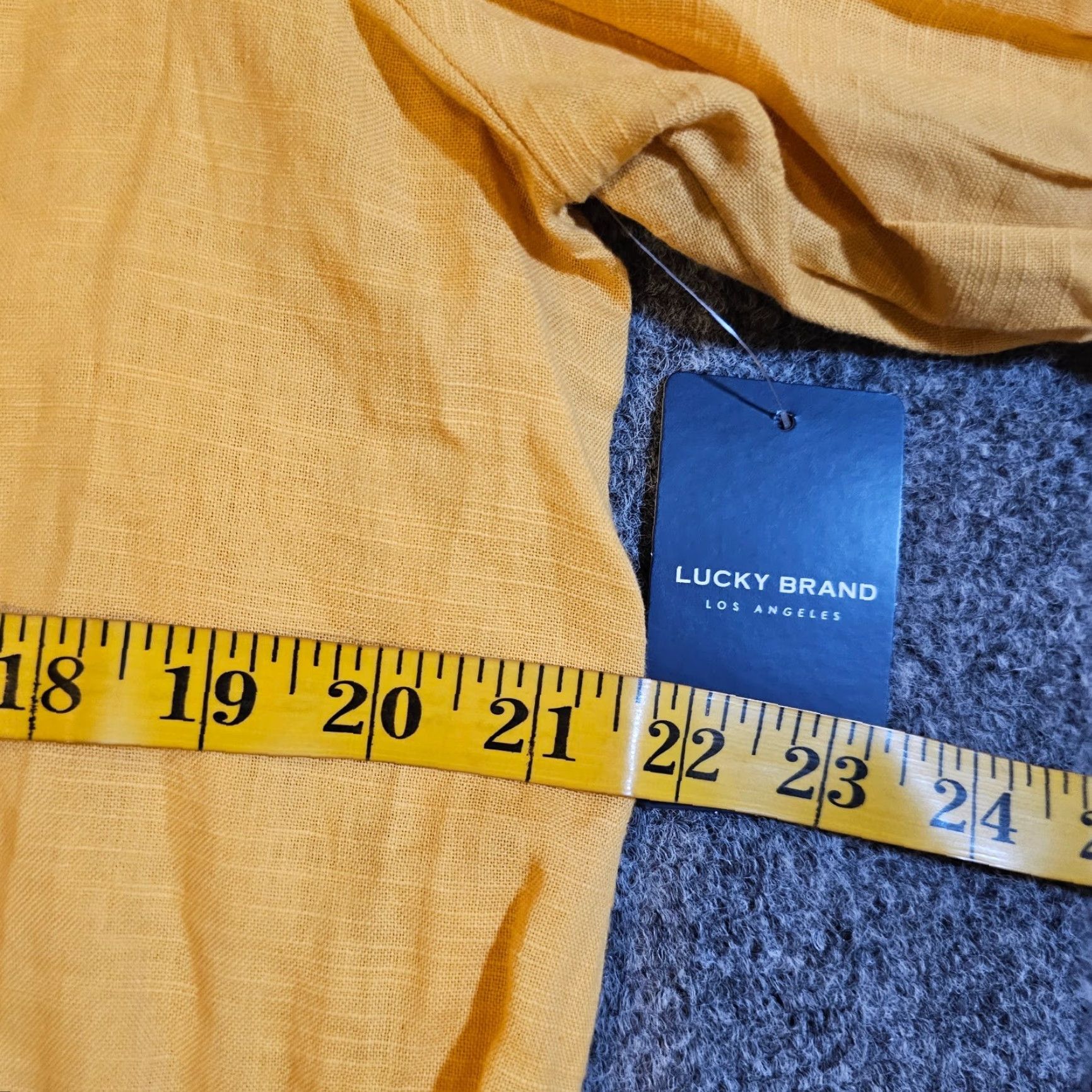 Lucky Brand Lucky Brand Top Shirt Women XL Yellow Wrap Front Tie Short Sleeve Casual Boho Shirt Size XL / US 12-14 / IT 48-50 - 6 Thumbnail