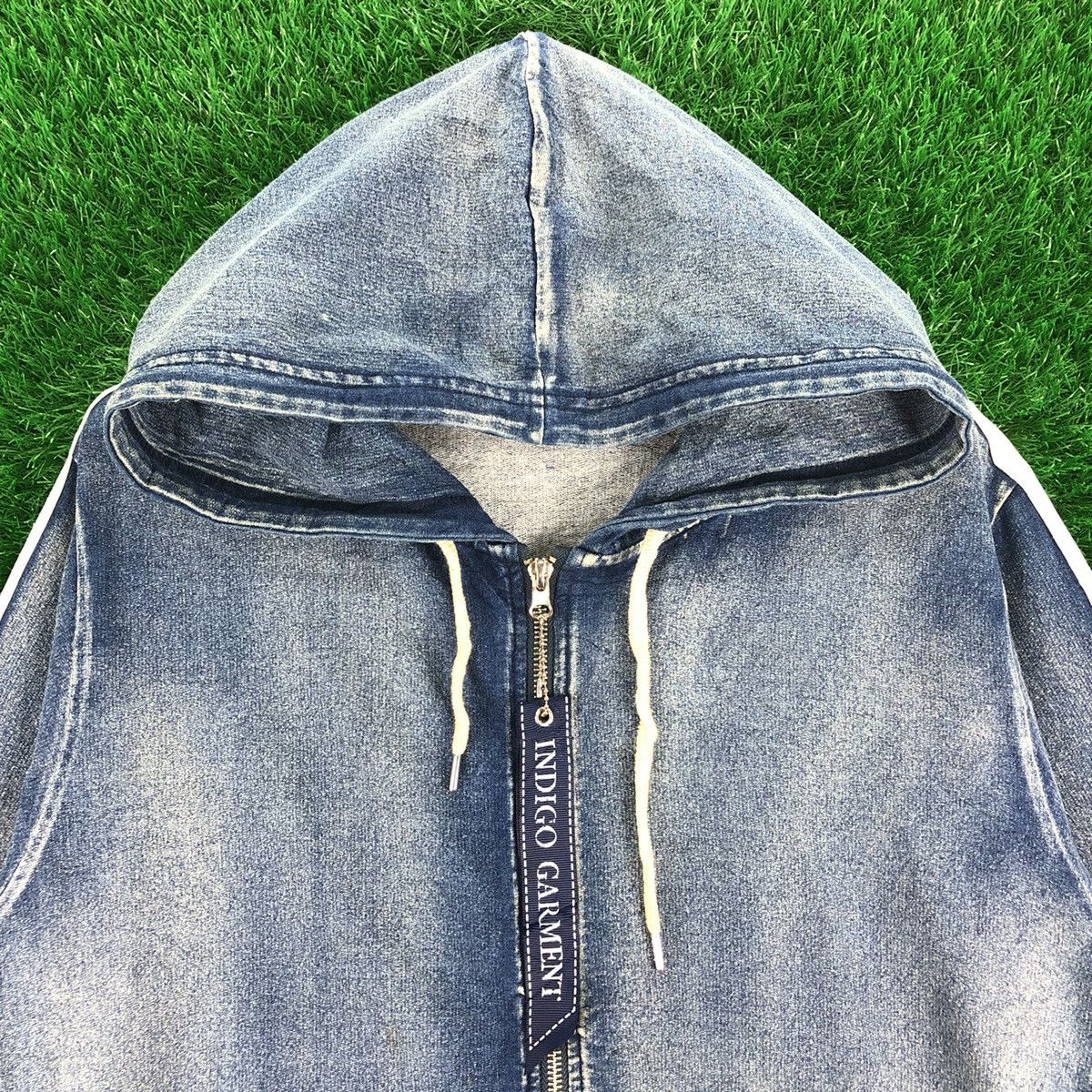 Japanese Brand Vintage Indigo Blue Dyed Zipper Sweater Hoodie by Baycrest Size US M / EU 48-50 / 2 - 7 Thumbnail
