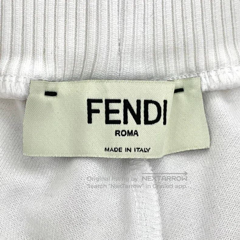 Fendi Fendi White Side Logo Letter Drawstring Leisure Long Pants Size 42" / US 20 - 6 Thumbnail