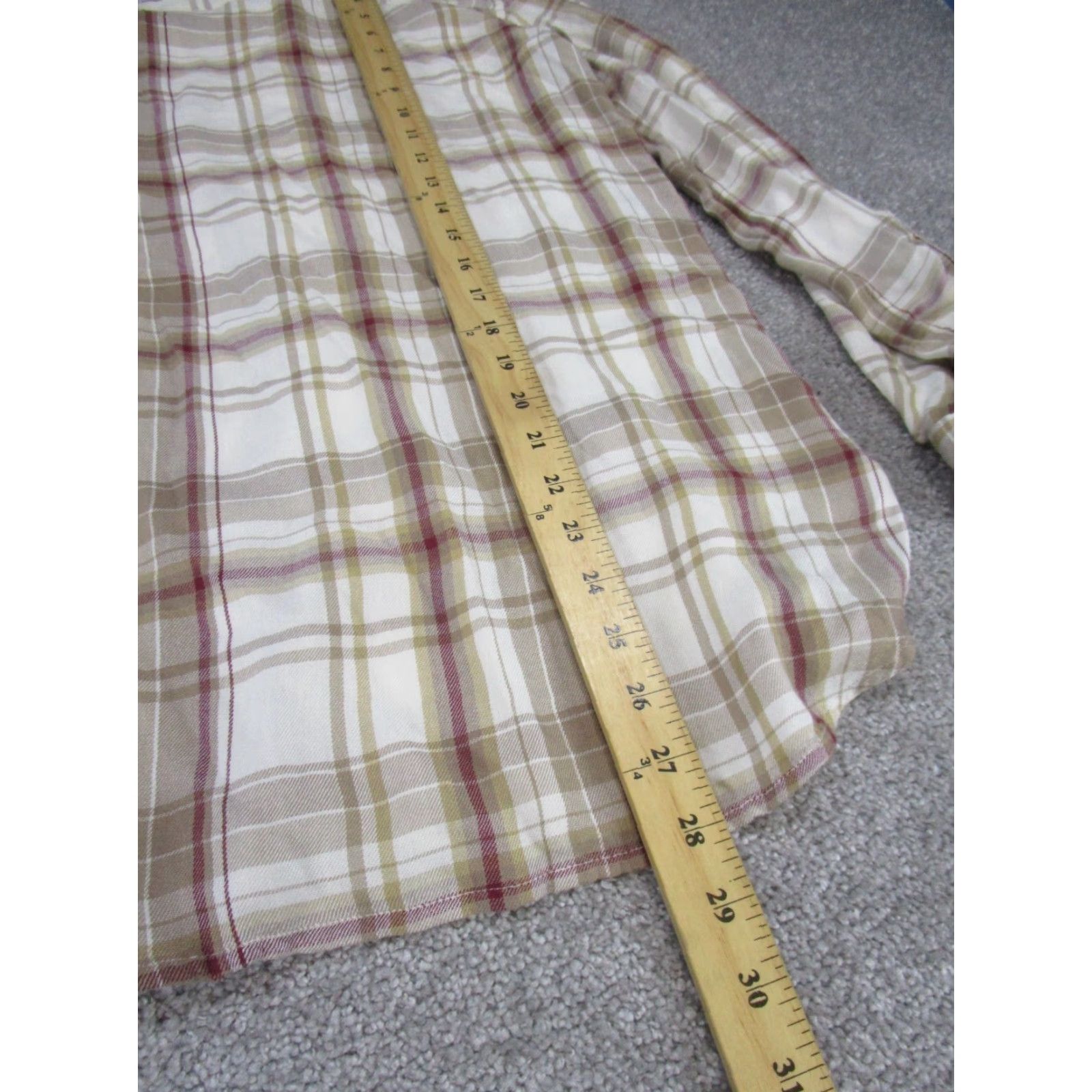 Ralph Lauren VINTAGE Lauren Ralph Lauren Shirt Womens XS White Plaid Button-Up Long Sleeve Collared Regular Fit Adult Womens Size XS / US 0-2 / IT 36-38 - 4 Thumbnail