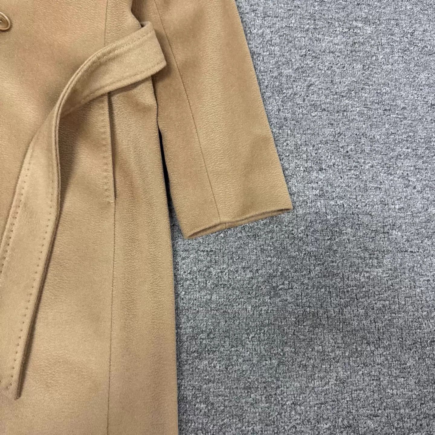 Max Mara Max Mara Camel Double-Breasted Belted Wool Coat 36 Size S / US 4 / IT 40 - 3 Thumbnail