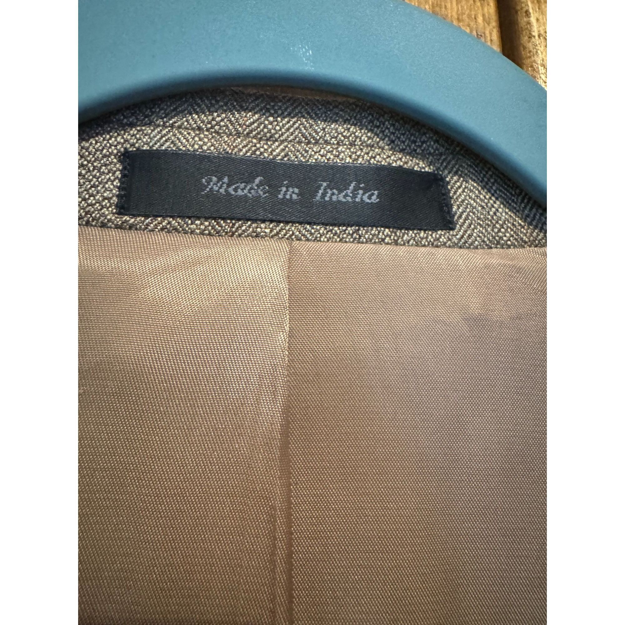 Lauren Ralph Lauren VTG Ralph Lauren Mens Tan Gray Sport Coat Blazer 48R Silk Wo Size 48R - 9 Thumbnail