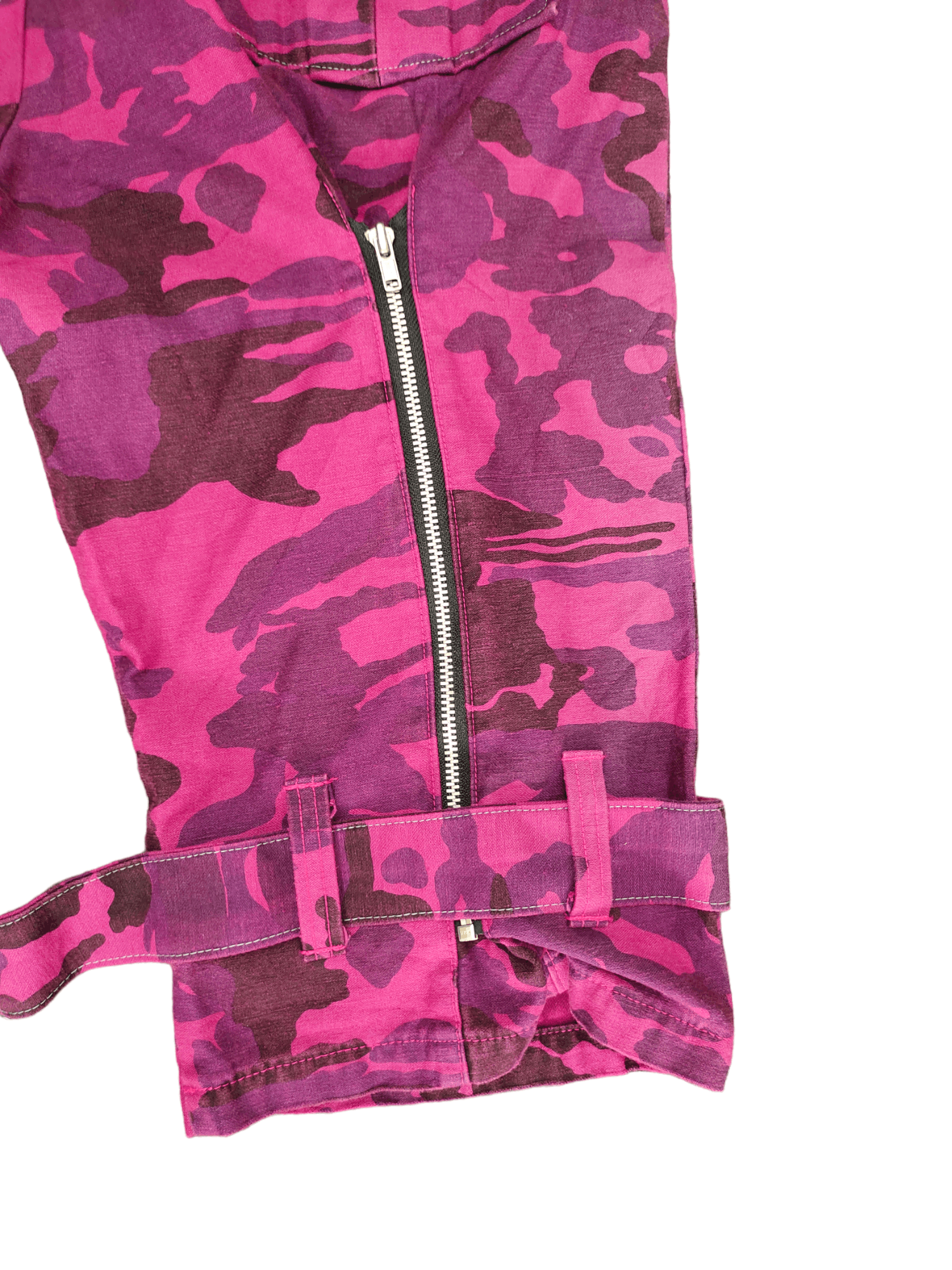 If Six Was Nine Japanese Brand 1409 Bondage Zipper Camo Fatigue Cropped Size US 29 - 17 Thumbnail