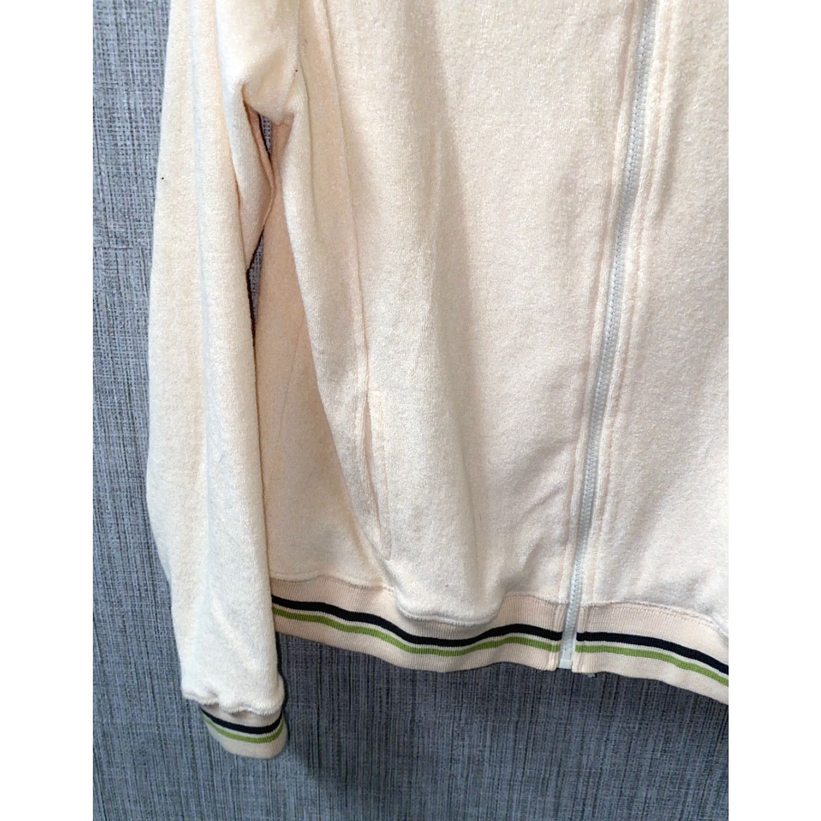 Vintage So Sporty Jacket Beige Full Zip L Women's Casual USA Cotton/Spandex Size L Size L / US 10 / IT 46 - 3 Thumbnail