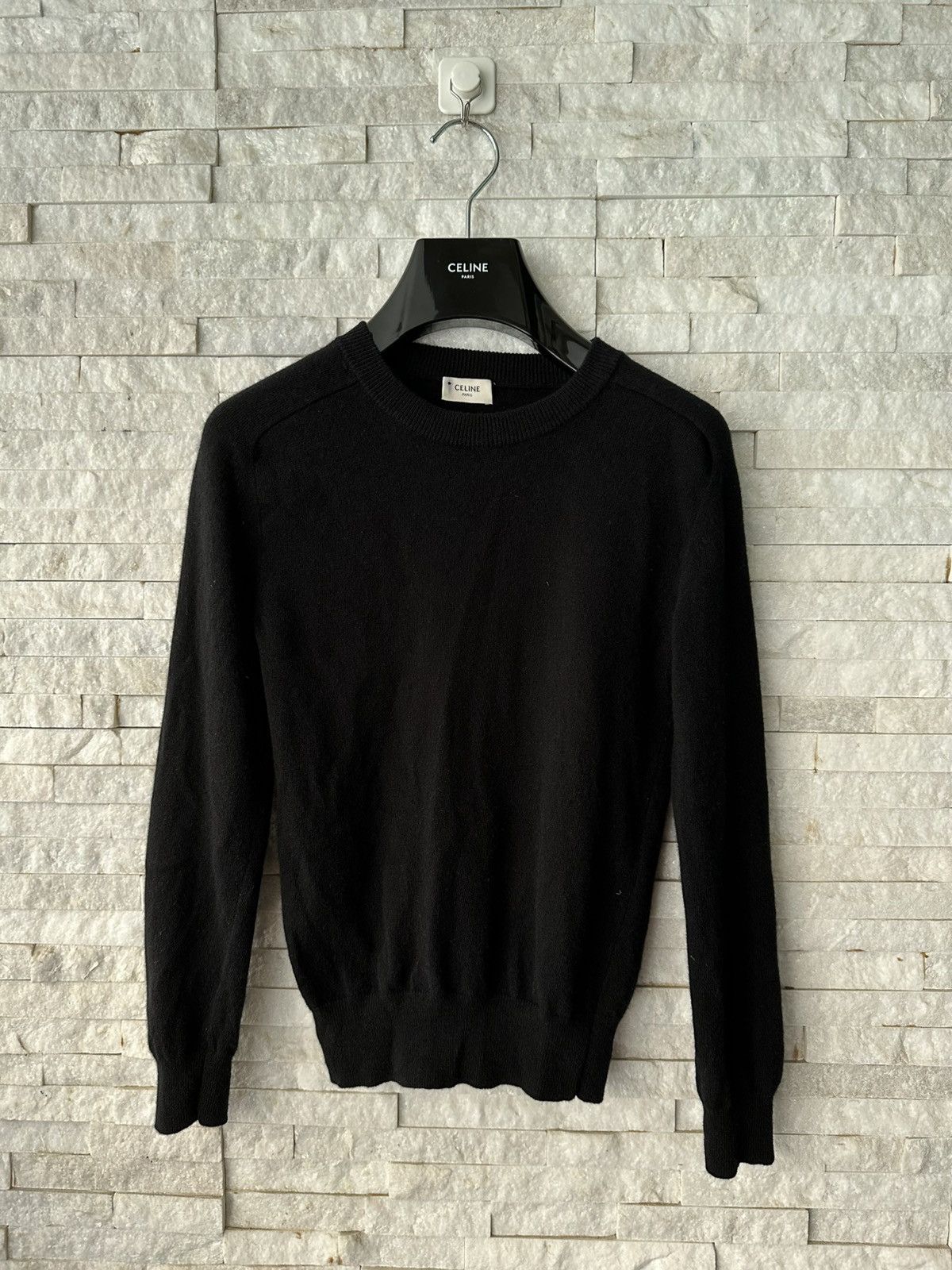 Celine Celine SS19 Black crewneck knit | Grailed