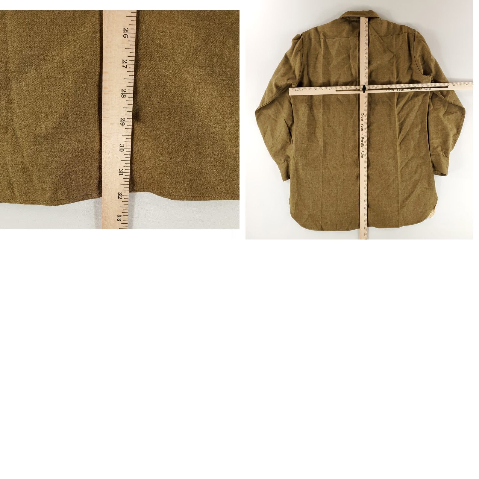 Vintage VINTAGE US Army M43 Wool Field Shirt Gusseted Brown Mens M 15/32 Long Sleeve Shirt Size US M / EU 48-50 / 2 - 8 Thumbnail