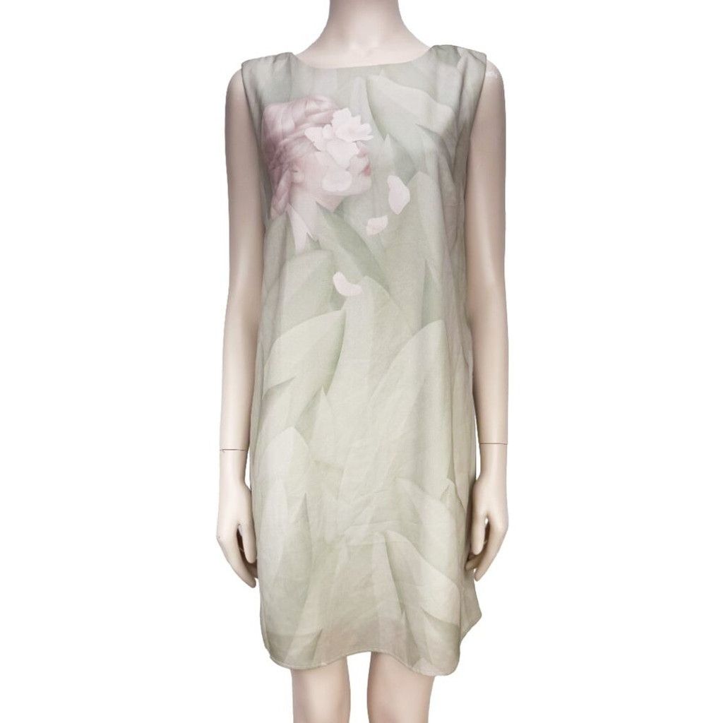 Other LE GALERISTE Pastel Art Shift Green Mini Summer Dress sz M Size L / US 10 / IT 46 - 2 Thumbnail