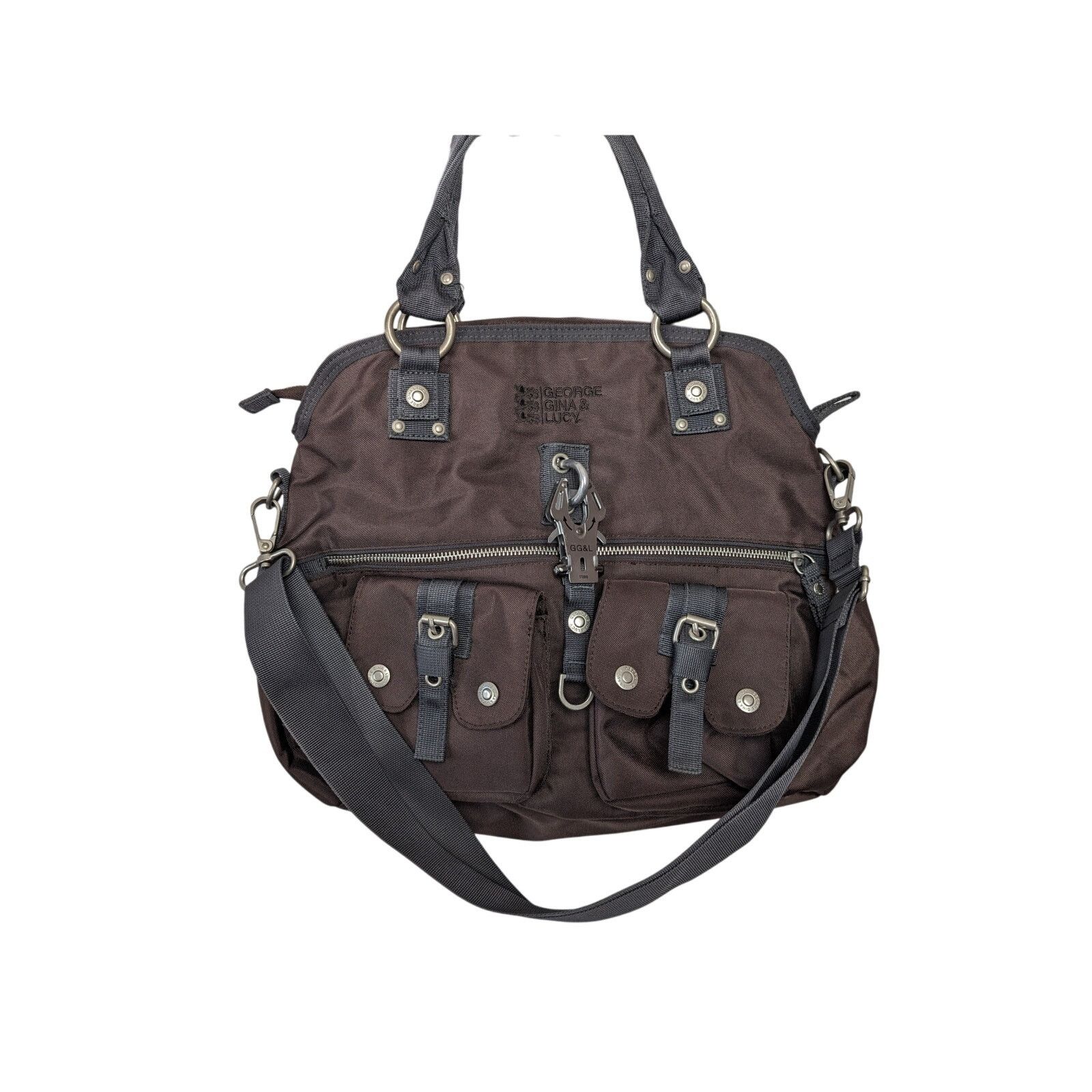 George Gina Lucy "puttin On The Zips" Ladies Brown Shoulder Bag, Women's
